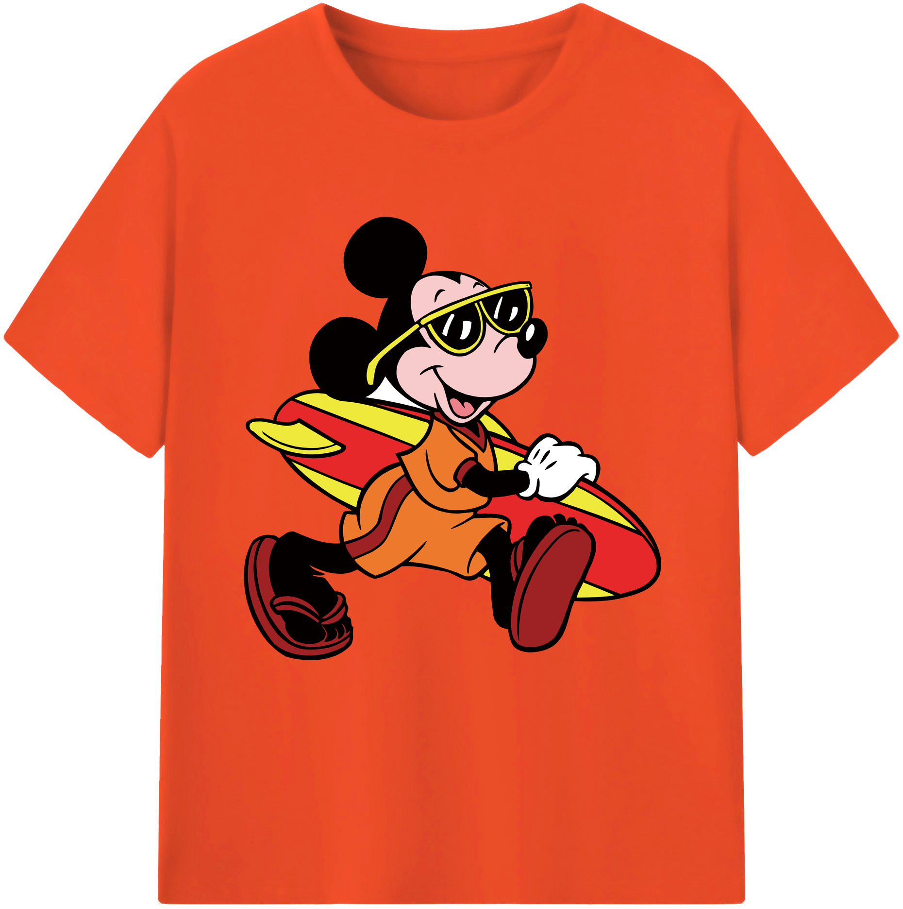 （画像用） ミッキーマウス Mickey Mouse 綿100％半袖Tシャツ（フロントプリント）