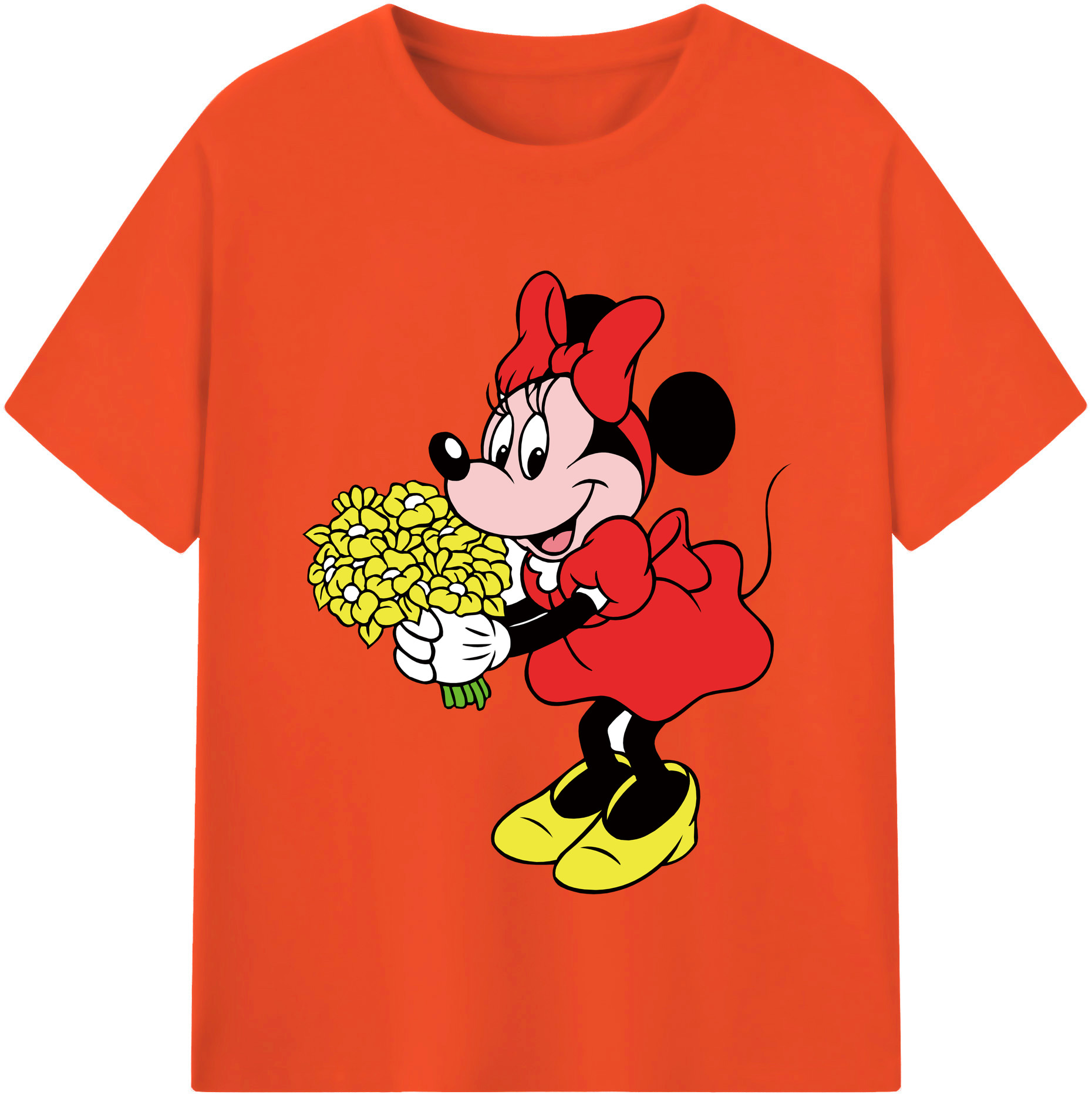 （画像用） ミッキーマウス Mickey Mouse 綿100％半袖Tシャツ（フロントプリント）