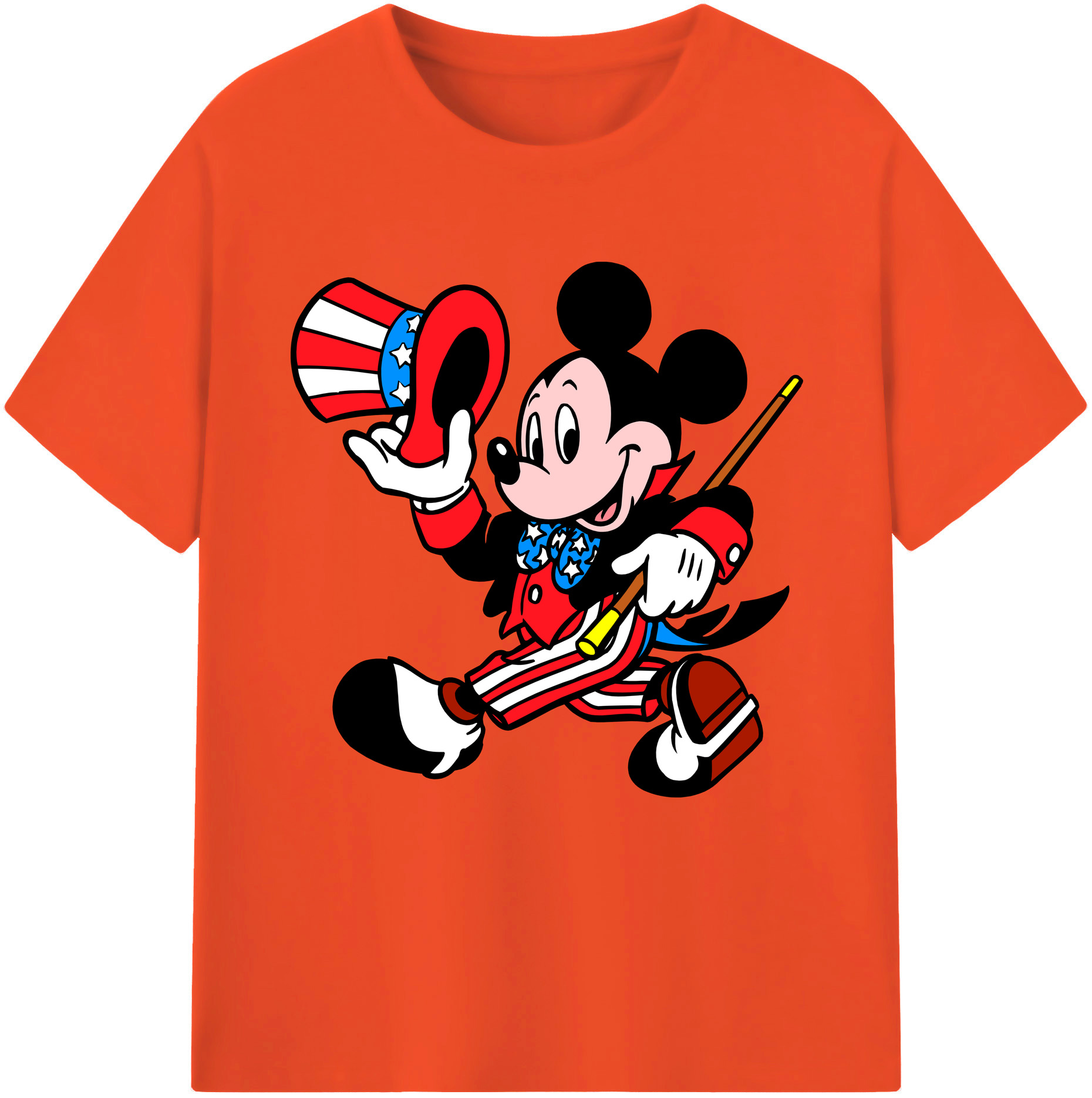 （画像用） ミッキーマウス Mickey Mouse 綿100％半袖Tシャツ（フロントプリント）