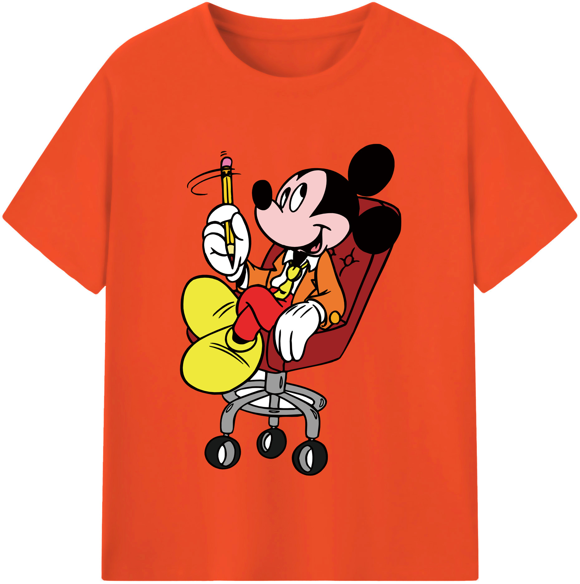 （画像用） ミッキーマウス Mickey Mouse 綿100％半袖Tシャツ（フロントプリント）