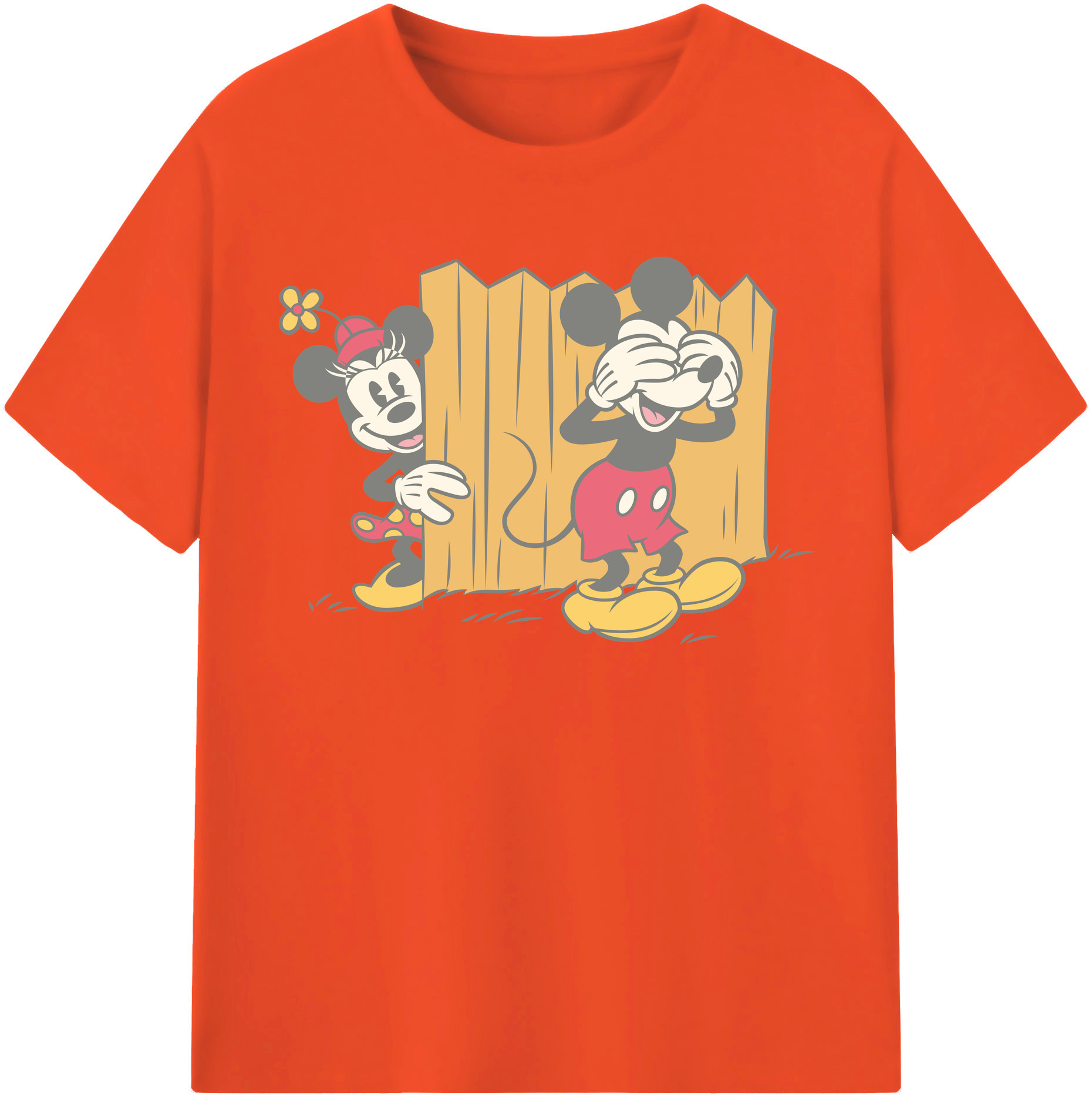 （画像用） ミッキーマウス Mickey Mouse 綿100％半袖Tシャツ（フロントプリント）