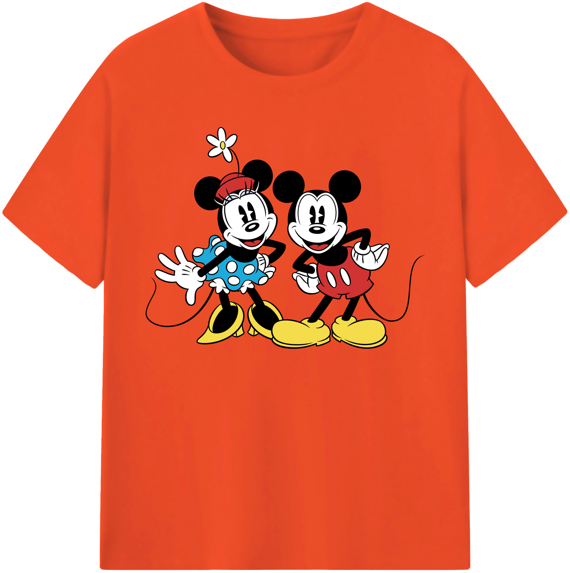 （画像用） ミッキーマウス Mickey Mouse 綿100％半袖Tシャツ（フロントプリント）