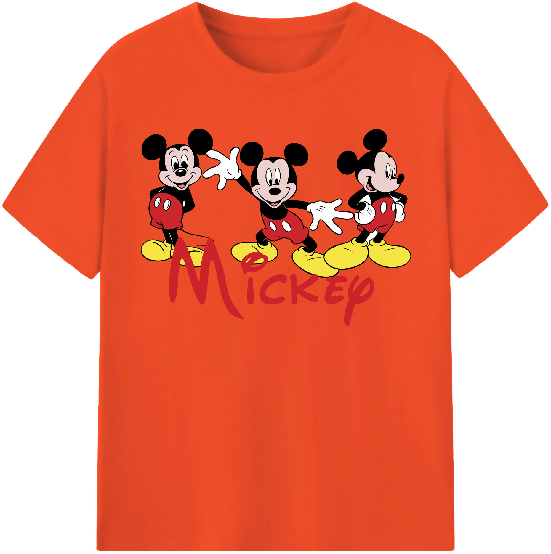 （画像用） ミッキーマウス Mickey Mouse 綿100％半袖Tシャツ（フロントプリント）