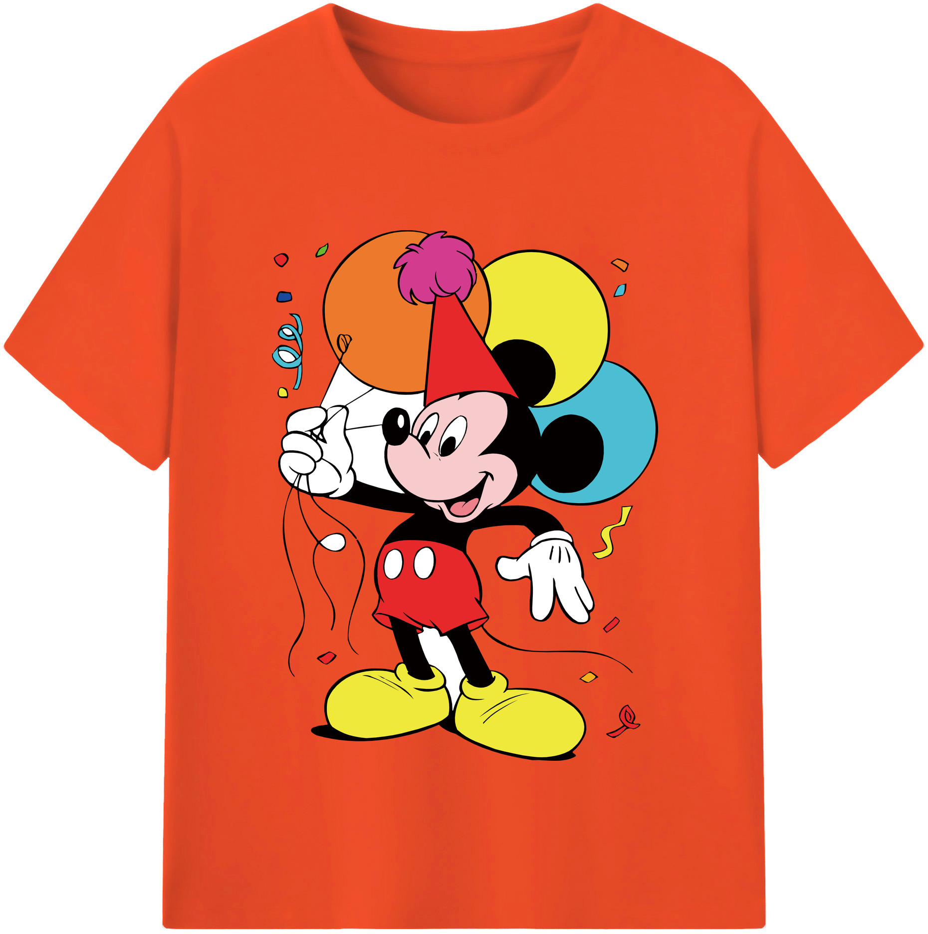 （画像用） ミッキーマウス Mickey Mouse 綿100％半袖Tシャツ（フロントプリント）