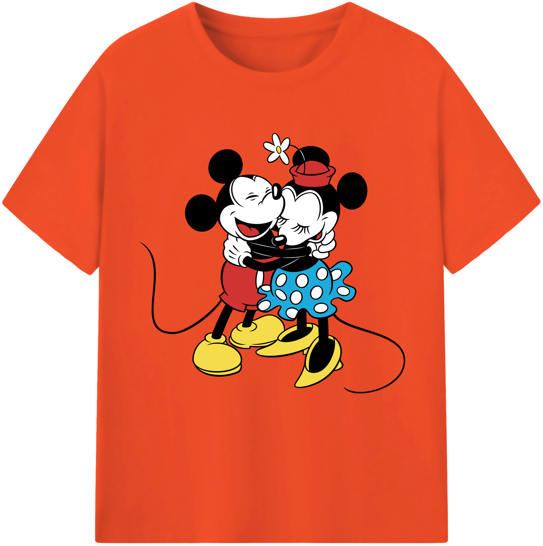 （画像用） ミッキーマウス Mickey Mouse 綿100％半袖Tシャツ（フロントプリント）