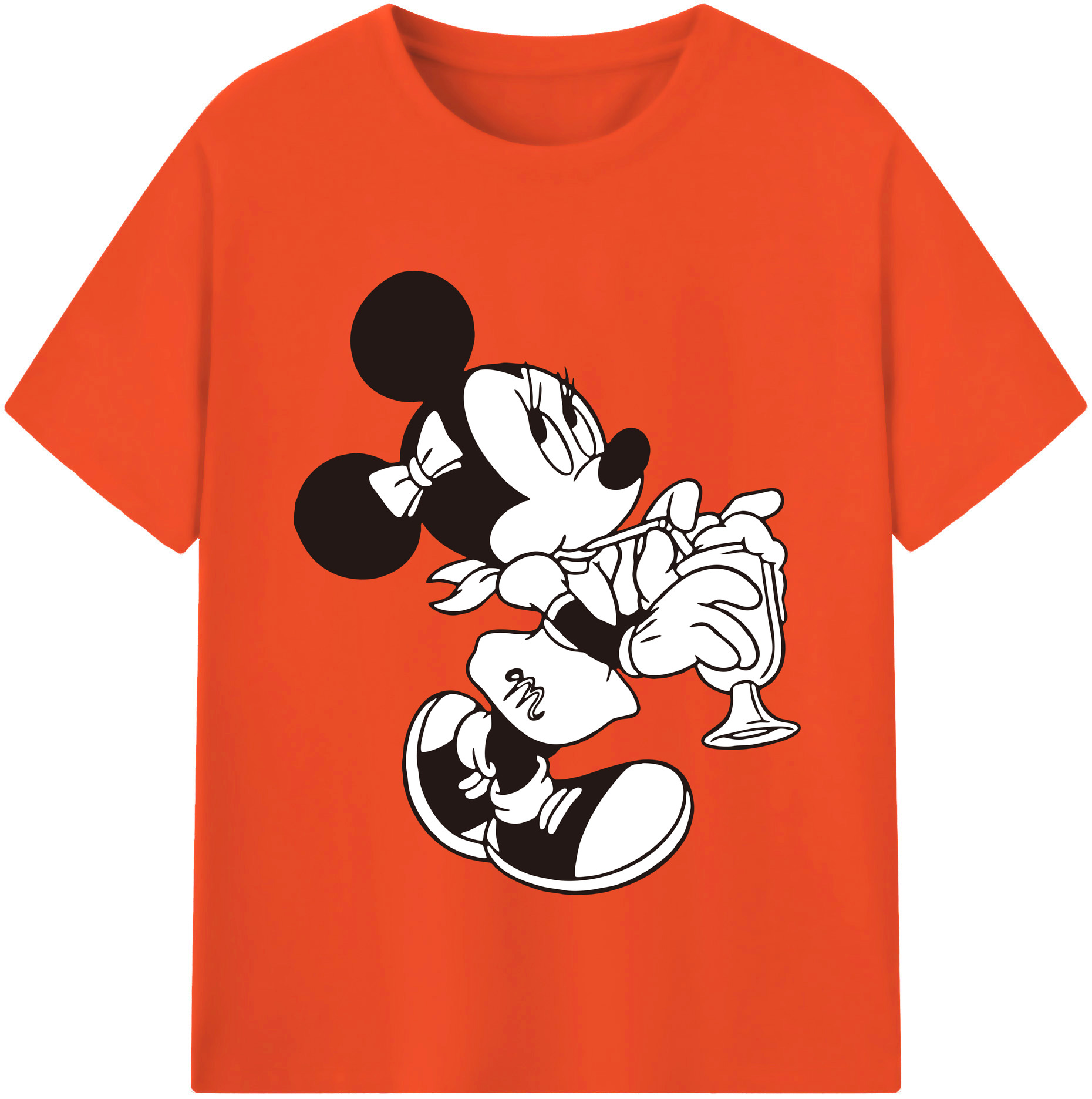 （画像用） ミッキーマウス Mickey Mouse 綿100％半袖Tシャツ（フロントプリント）
