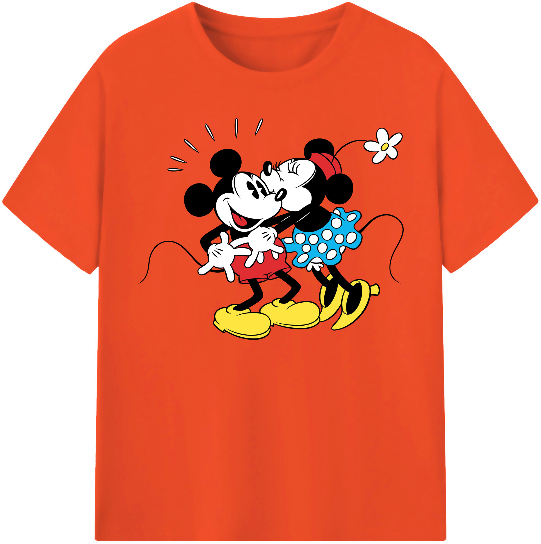（画像用） ミッキーマウス Mickey Mouse 綿100％半袖Tシャツ（フロントプリント）