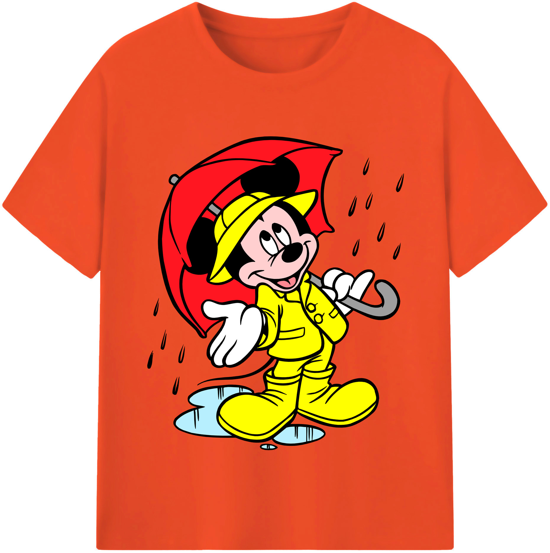 （画像用） ミッキーマウス Mickey Mouse 綿100％半袖Tシャツ（フロントプリント）