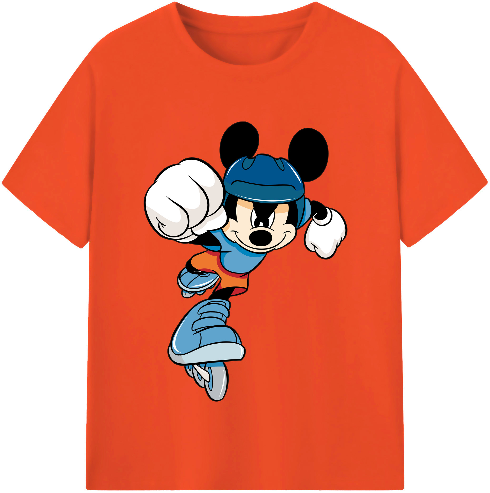 （画像用） ミッキーマウス Mickey Mouse 綿100％半袖Tシャツ（フロントプリント）