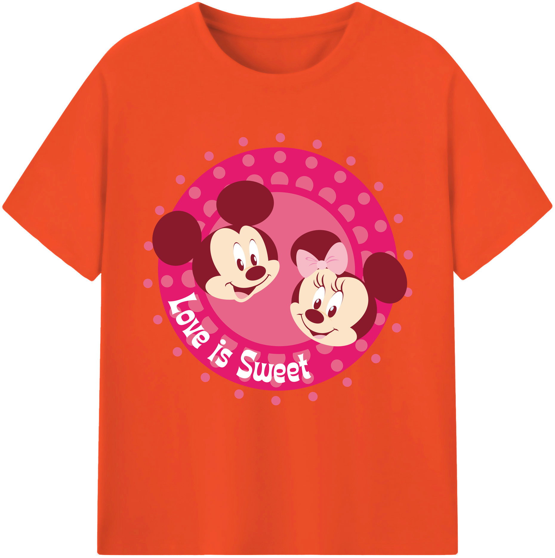 （画像用） ミッキーマウス Mickey Mouse 綿100％半袖Tシャツ（フロントプリント）