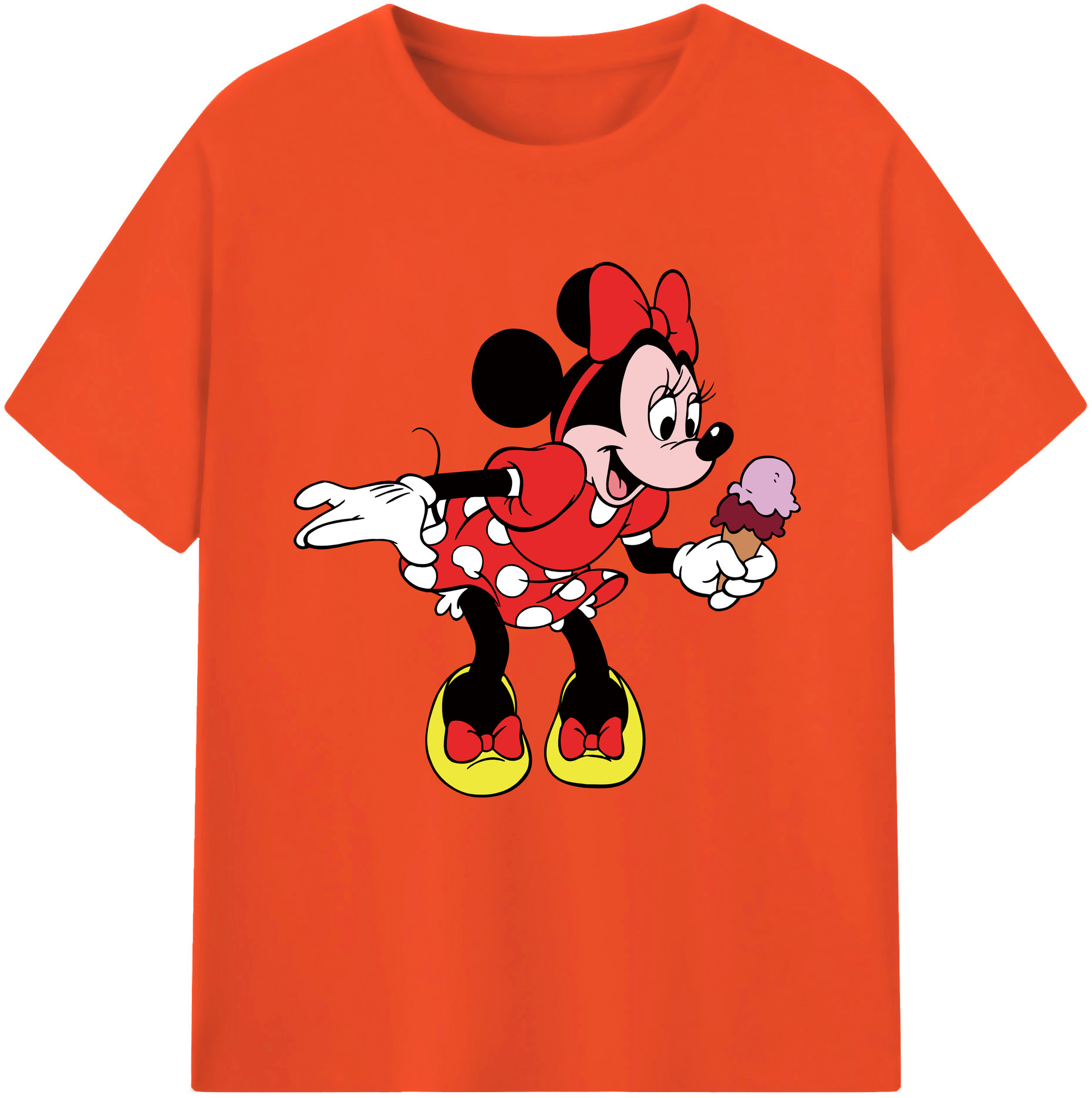 （画像用） ミッキーマウス Mickey Mouse 綿100％半袖Tシャツ（フロントプリント）
