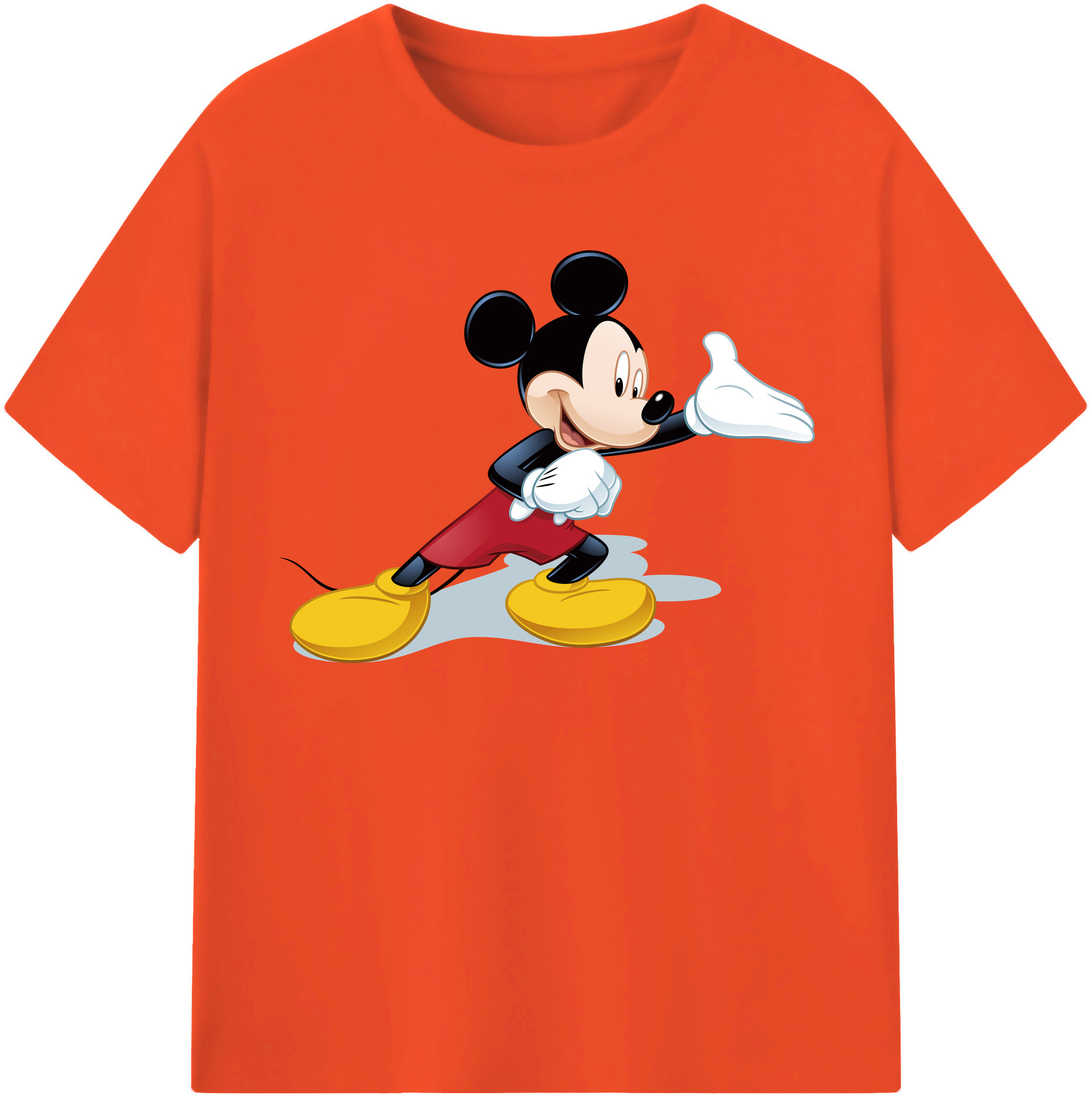 （画像用） ミッキーマウス Mickey Mouse 綿100％半袖Tシャツ（フロントプリント）