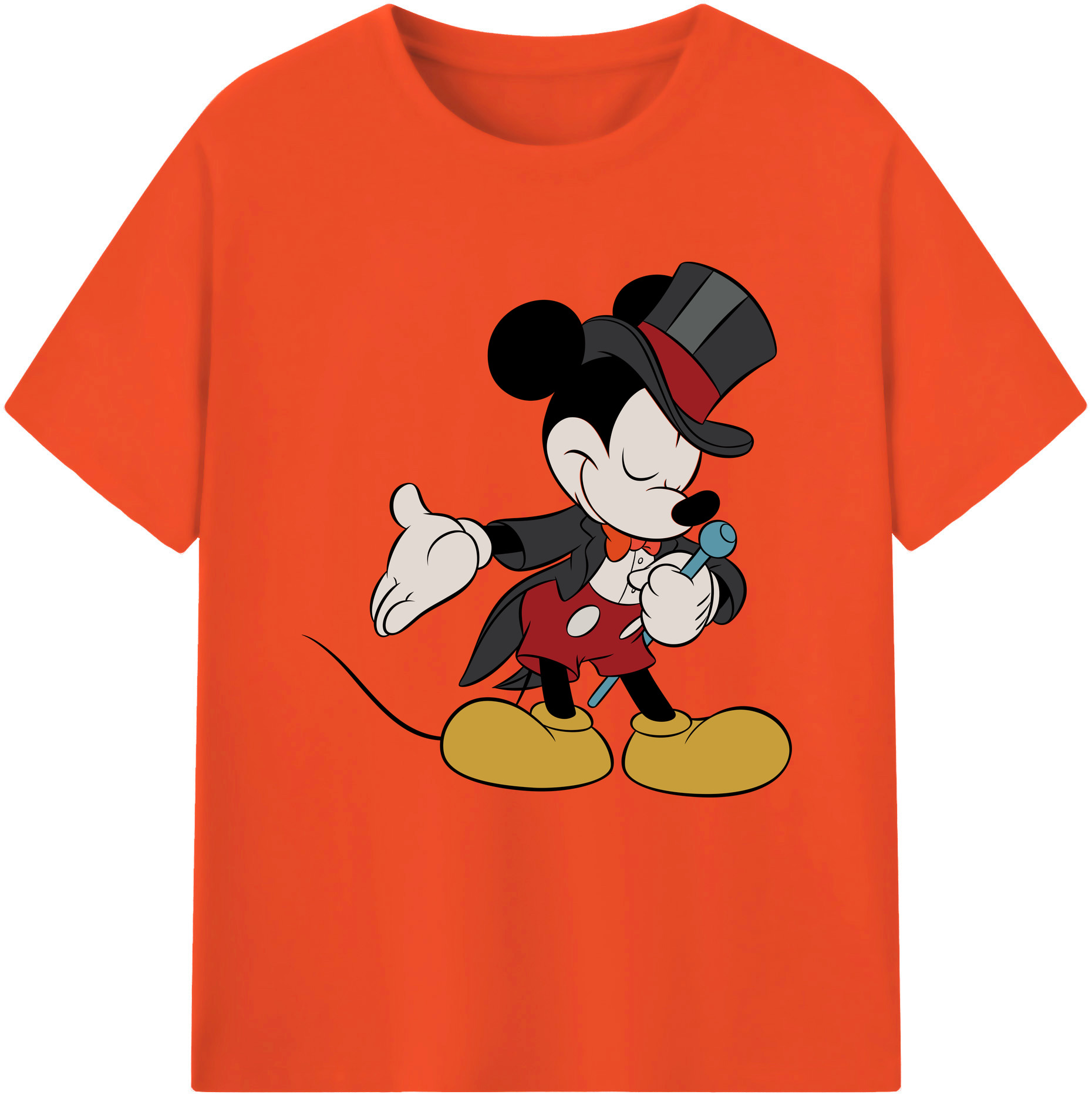 （画像用） ミッキーマウス Mickey Mouse 綿100％半袖Tシャツ（フロントプリント）