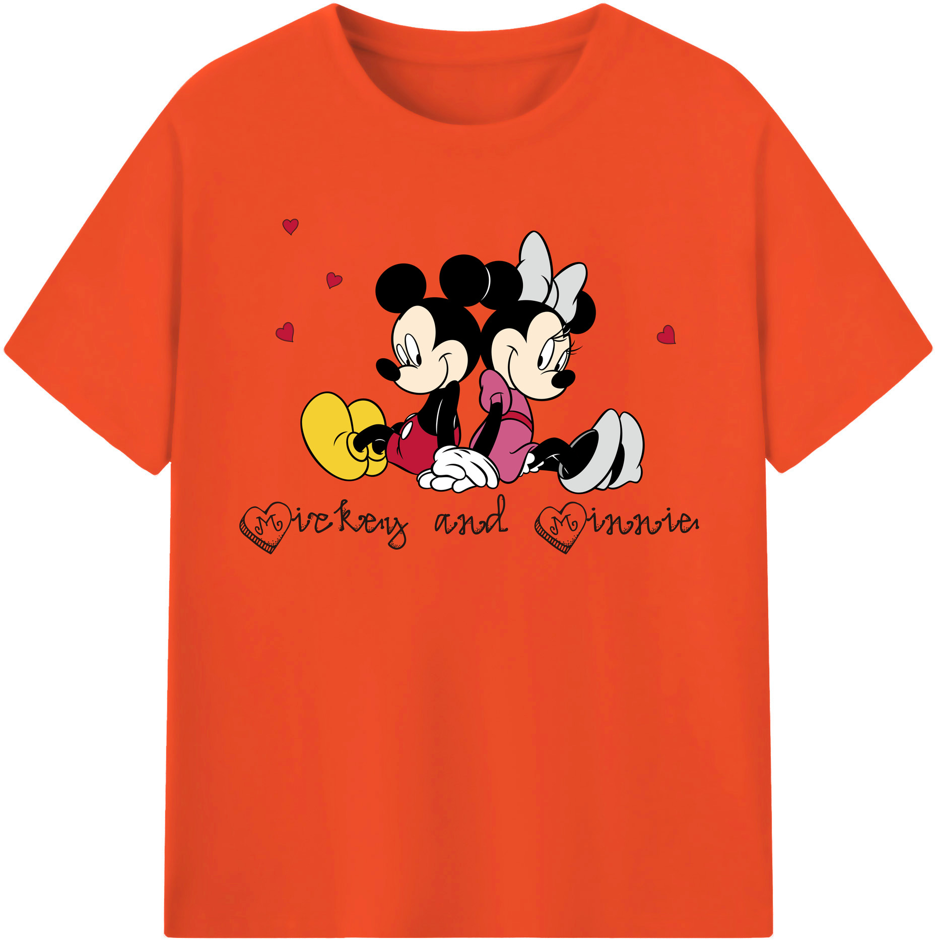 （画像用） ミッキーマウス Mickey Mouse 綿100％半袖Tシャツ（フロントプリント）