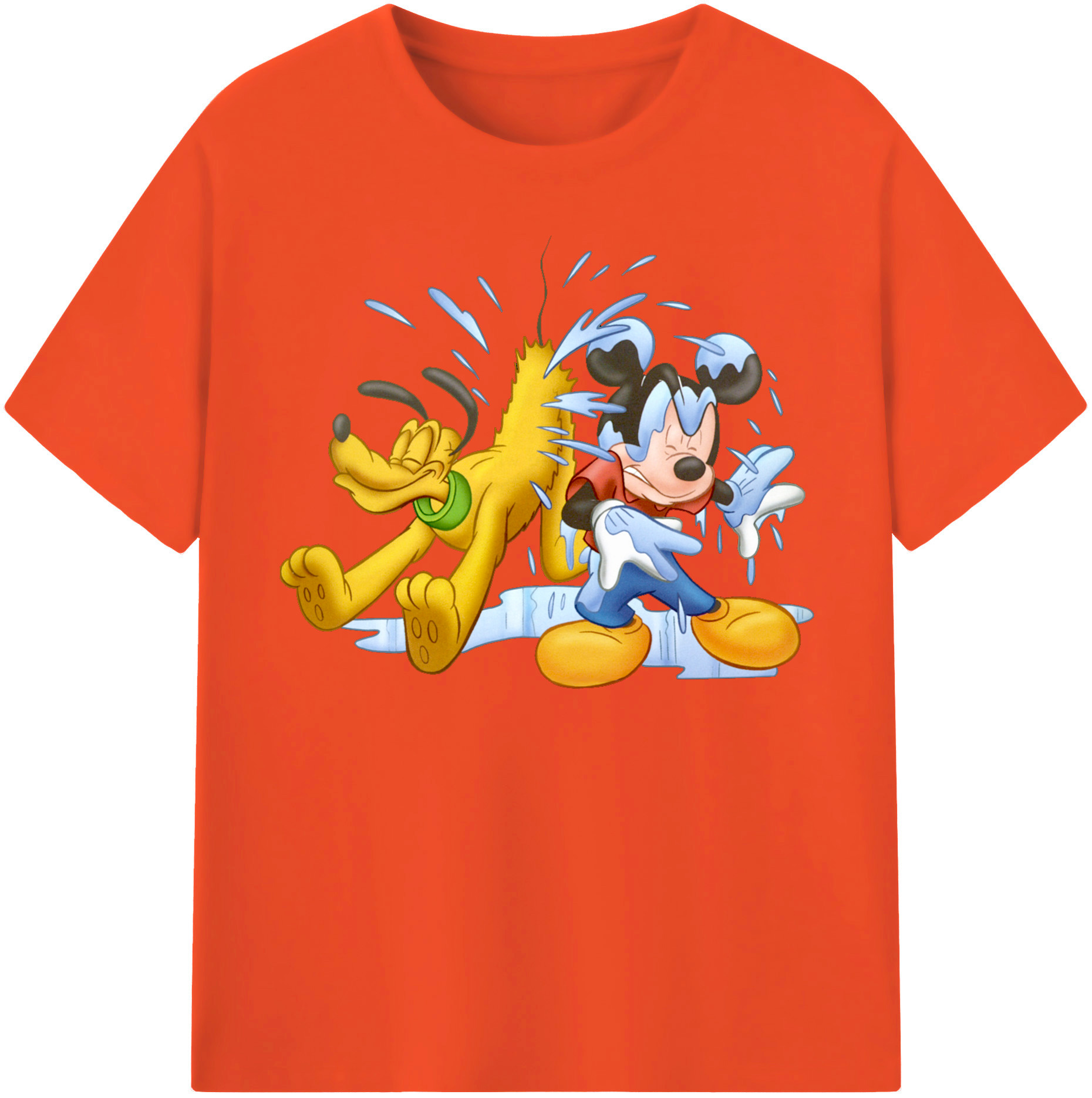 （画像用） ミッキーマウス Mickey Mouse 綿100％半袖Tシャツ（フロントプリント）