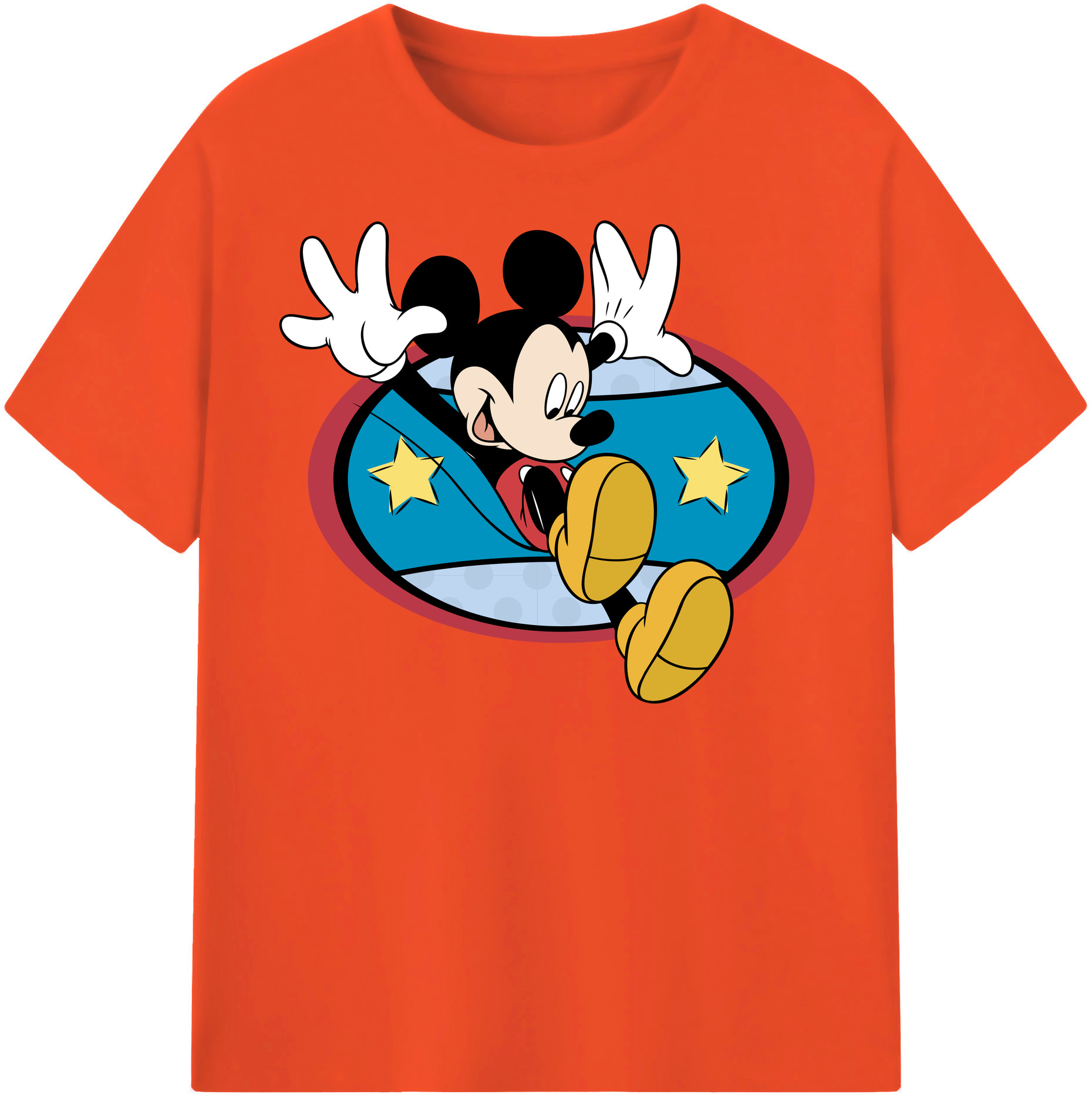（画像用） ミッキーマウス Mickey Mouse 綿100％半袖Tシャツ（フロントプリント）