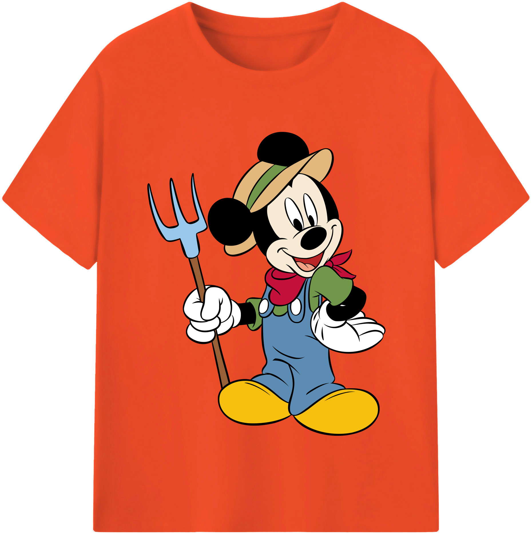 （画像用） ミッキーマウス Mickey Mouse 綿100％半袖Tシャツ（フロントプリント）