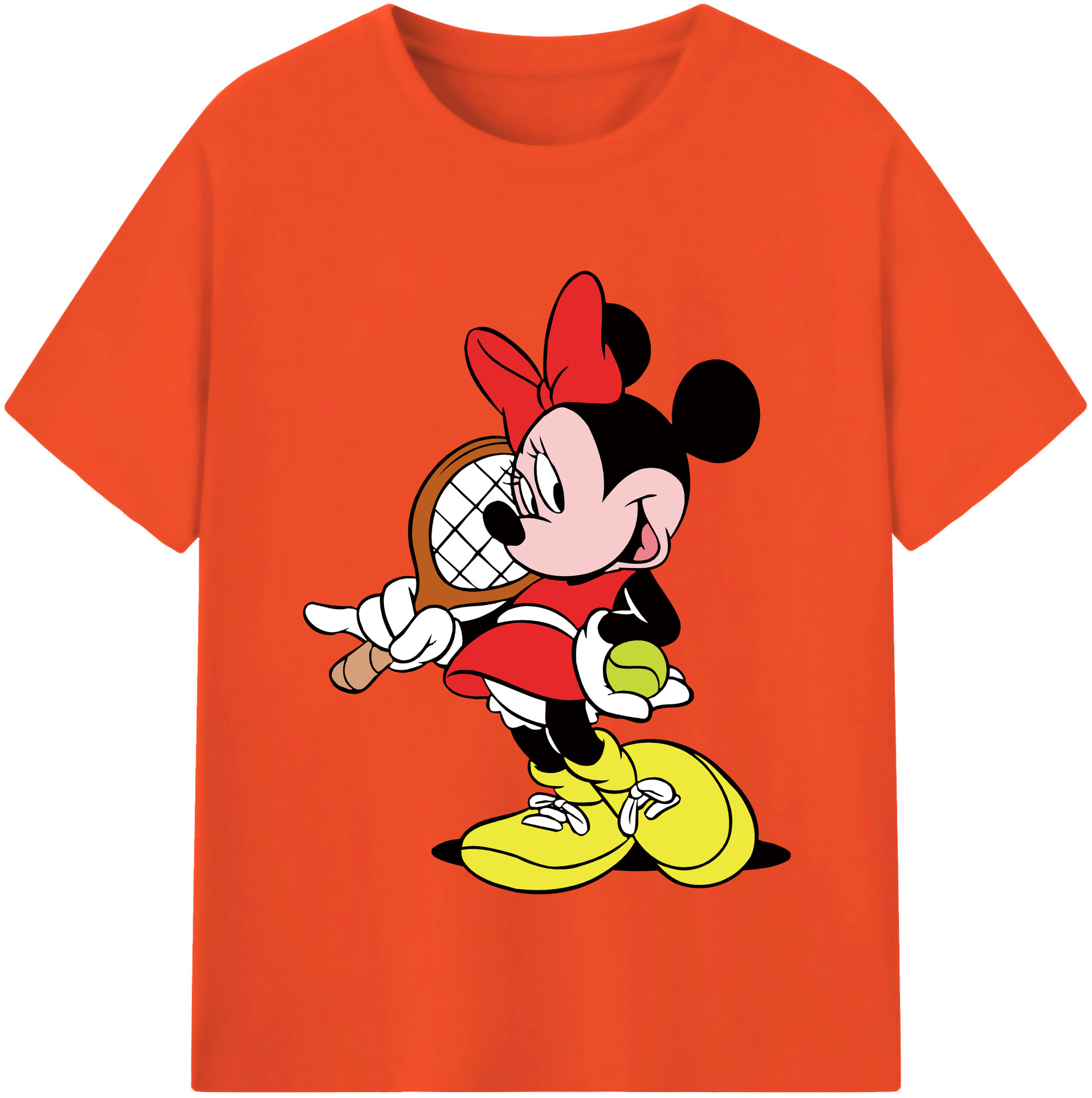 （画像用） ミッキーマウス Mickey Mouse 綿100％半袖Tシャツ（フロントプリント）