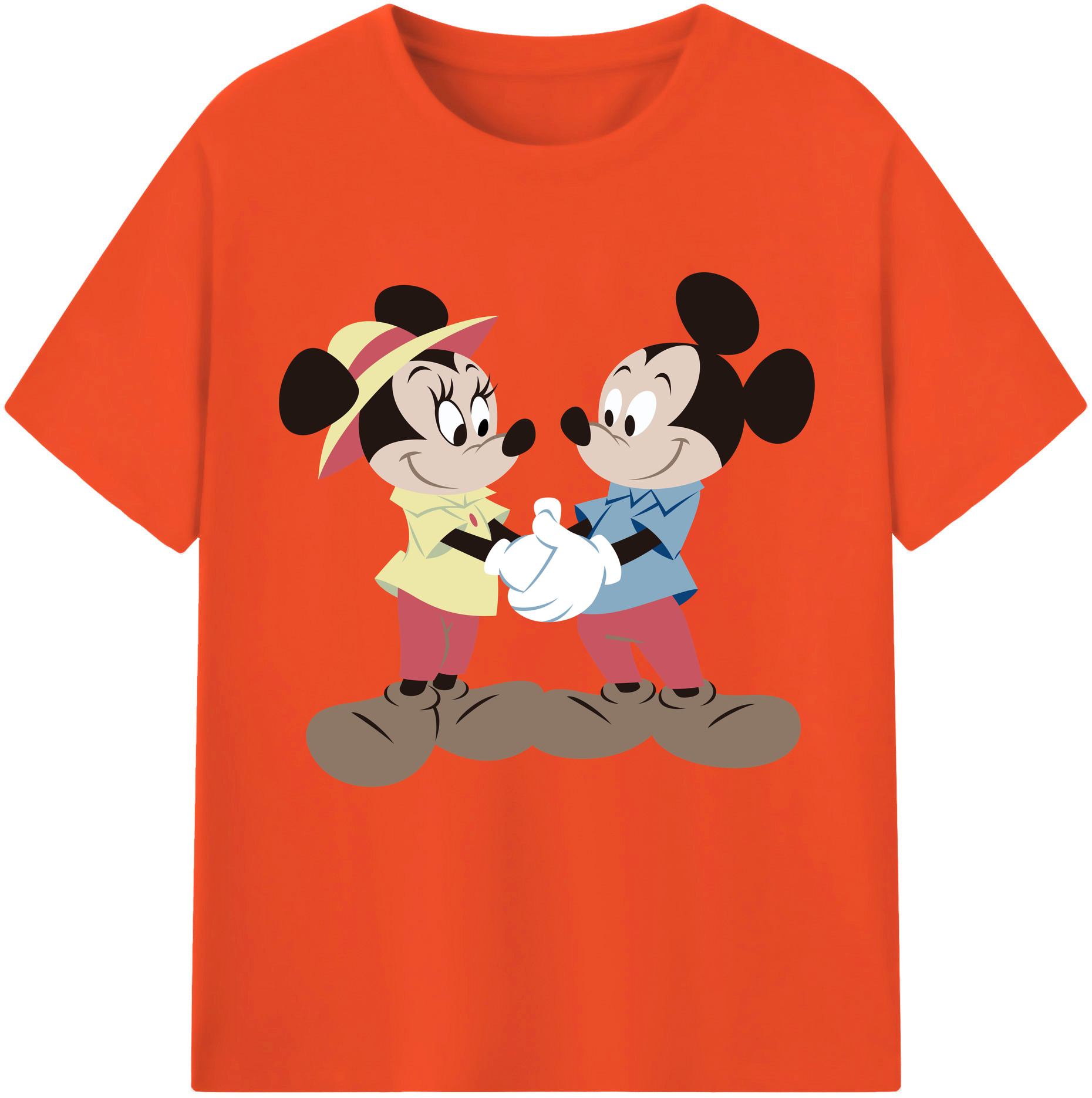 （画像用） ミッキーマウス Mickey Mouse 綿100％半袖Tシャツ（フロントプリント）
