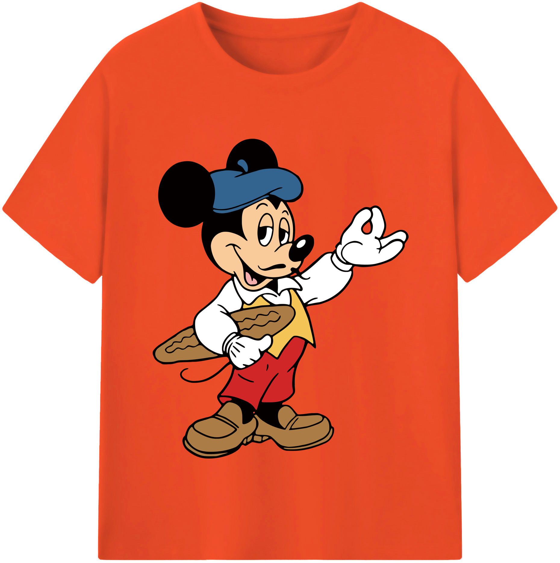 （画像用） ミッキーマウス Mickey Mouse 綿100％半袖Tシャツ（フロントプリント）