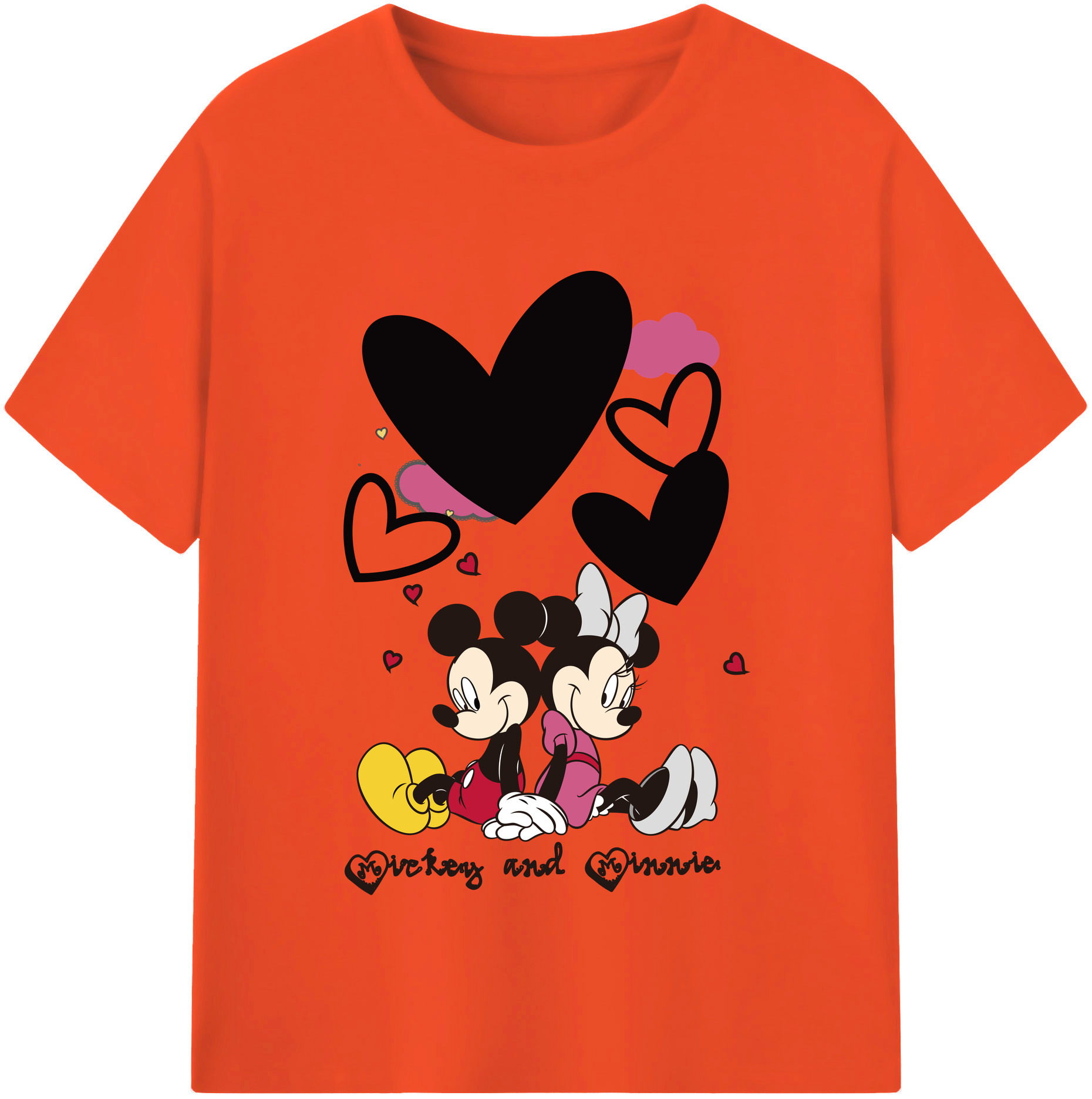 （画像用） ミッキーマウス Mickey Mouse 綿100％半袖Tシャツ（フロントプリント）