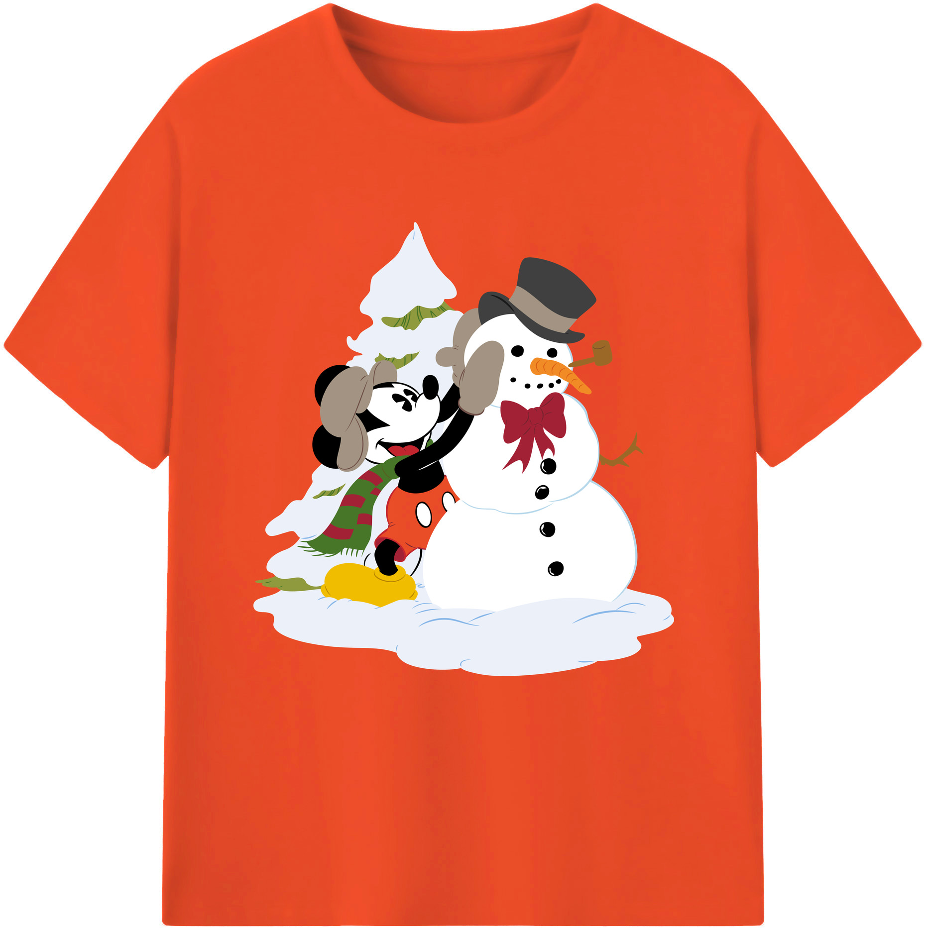 （画像用） ミッキーマウス Mickey Mouse 綿100％半袖Tシャツ（フロントプリント）