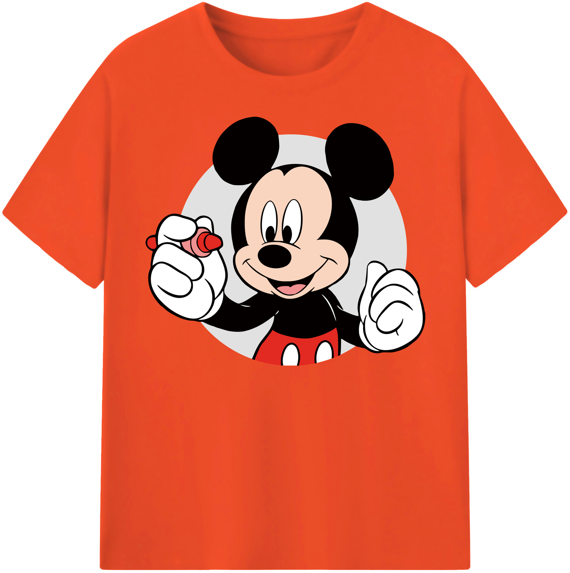 （画像用） ミッキーマウス Mickey Mouse 綿100％半袖Tシャツ（フロントプリント）