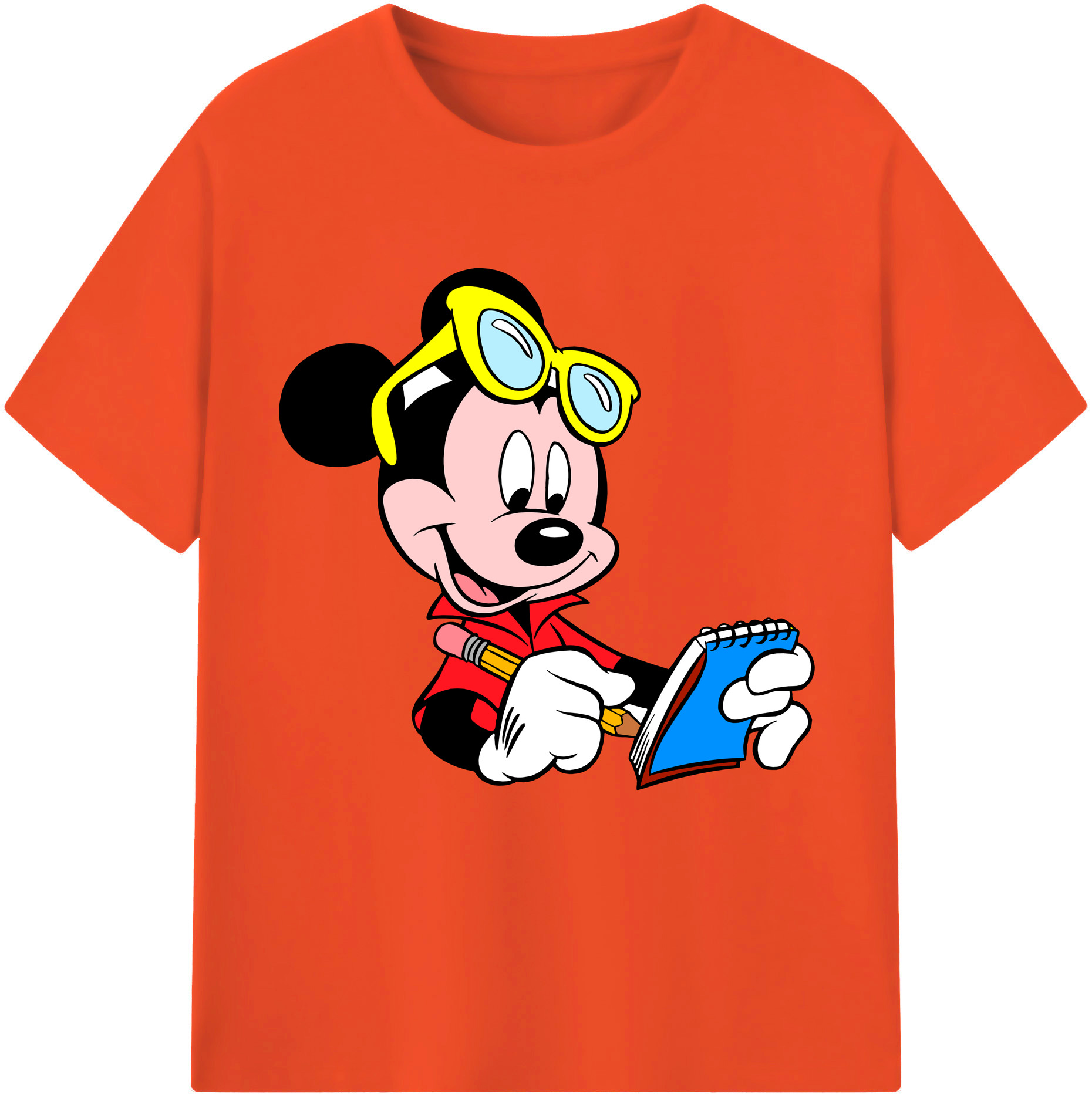 （画像用） ミッキーマウス Mickey Mouse 綿100％半袖Tシャツ（フロントプリント）