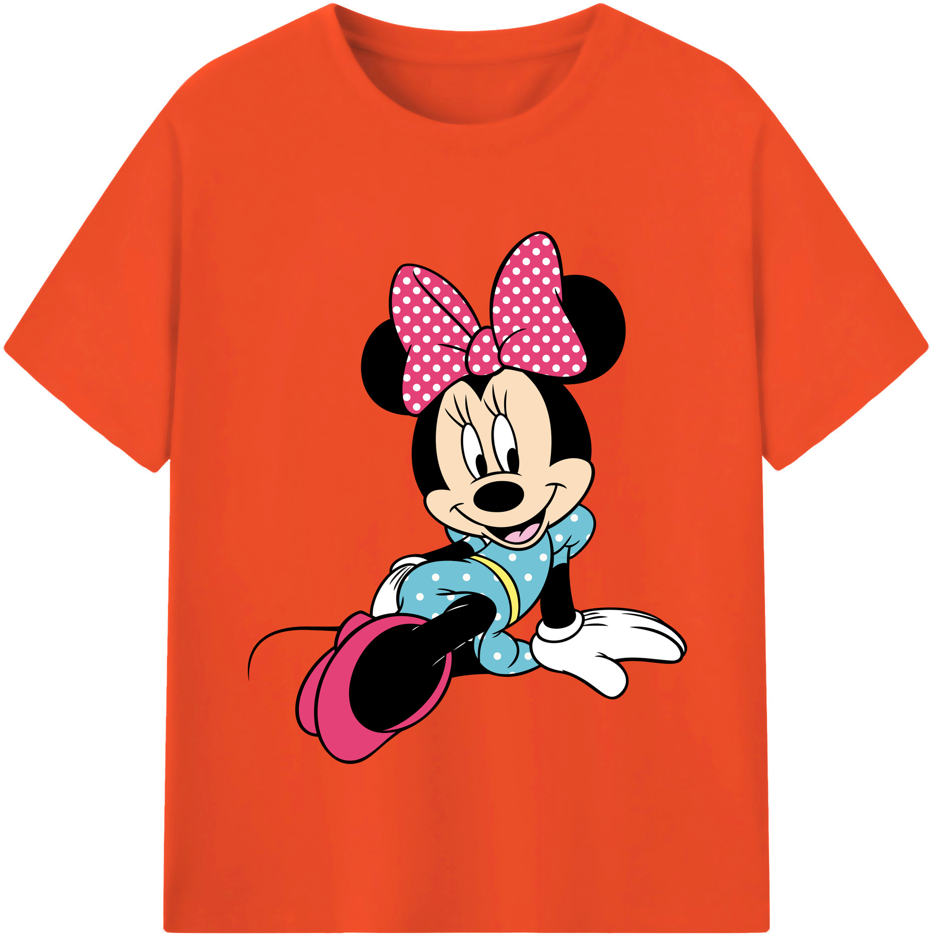 （画像用） ミッキーマウス Mickey Mouse 綿100％半袖Tシャツ（フロントプリント）