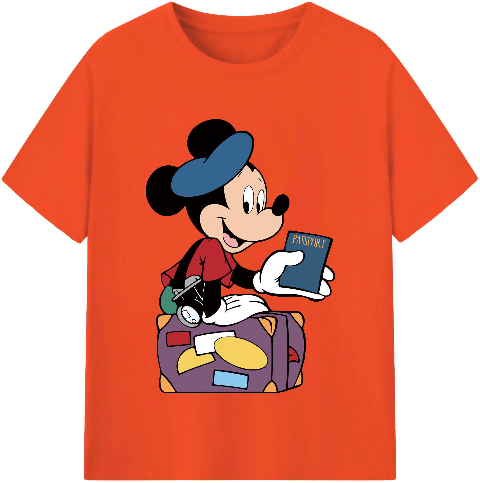 （画像用） ミッキーマウス Mickey Mouse 綿100％半袖Tシャツ（フロントプリント）