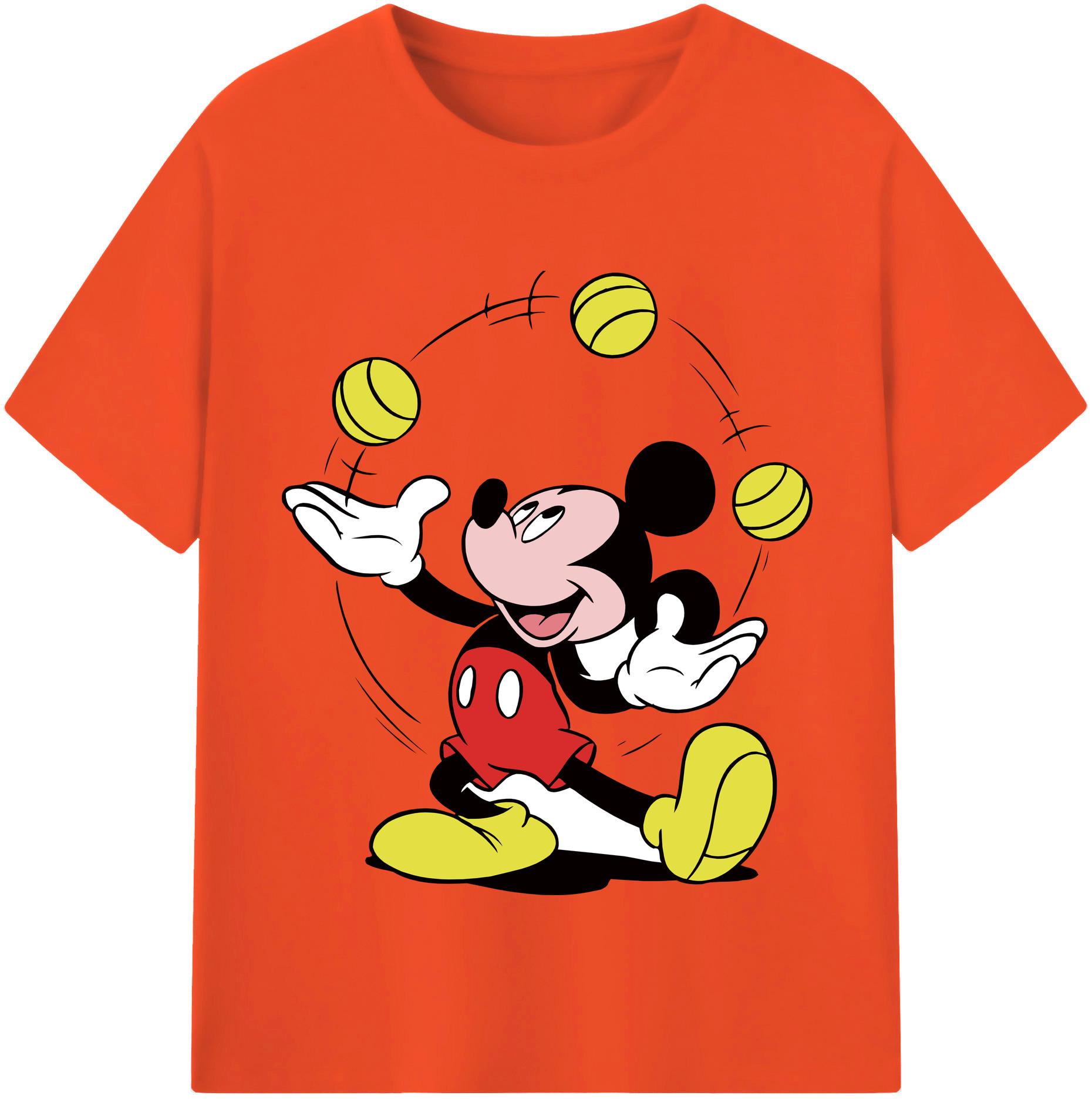 （画像用） ミッキーマウス Mickey Mouse 綿100％半袖Tシャツ（フロントプリント）