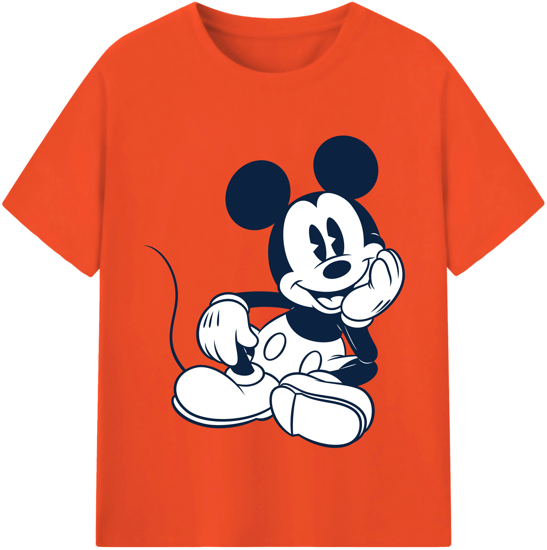 （画像用） ミッキーマウス Mickey Mouse 綿100％半袖Tシャツ（フロントプリント）