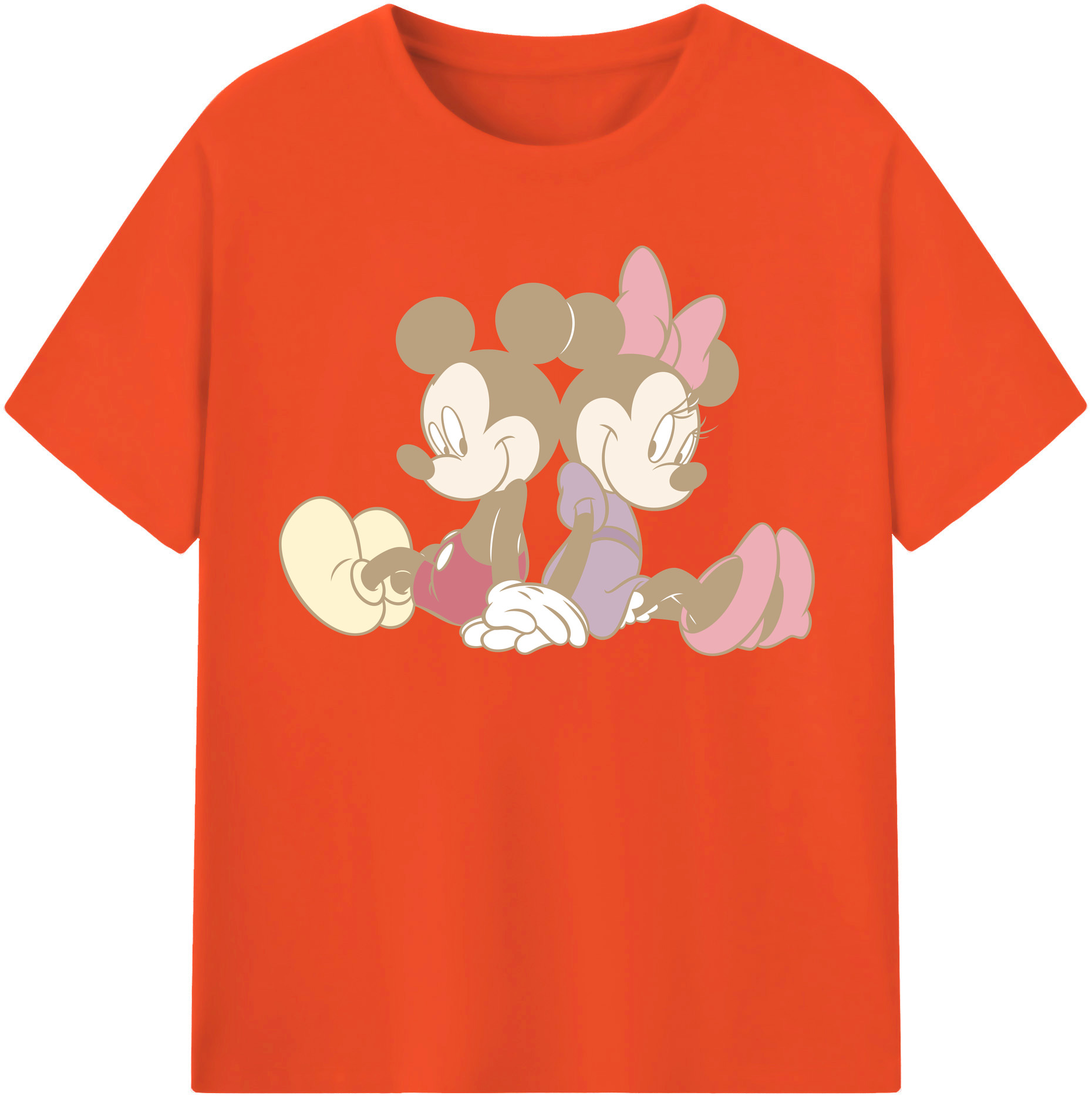 （画像用） ミッキーマウス Mickey Mouse 綿100％半袖Tシャツ（フロントプリント）