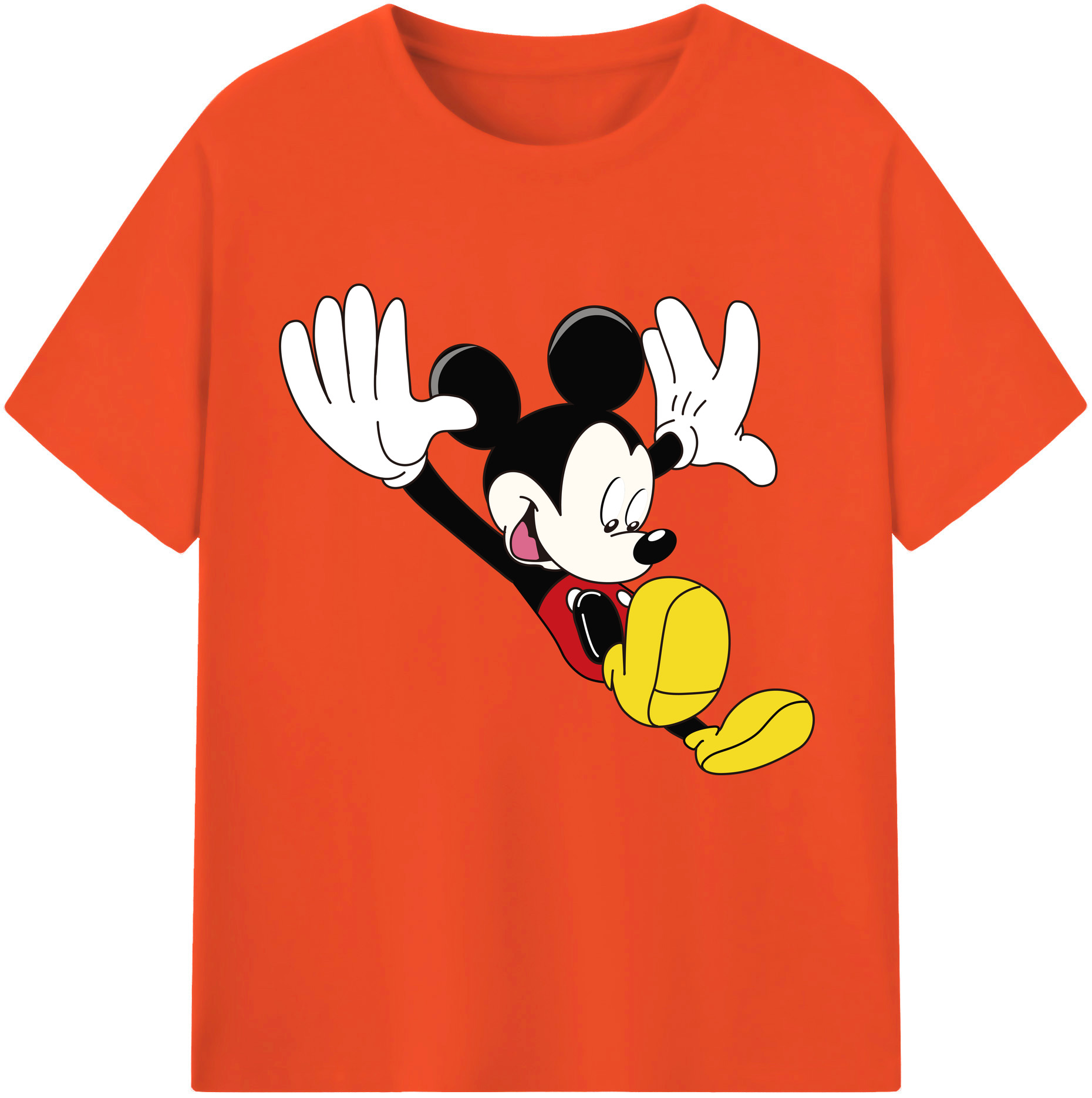 （画像用） ミッキーマウス Mickey Mouse 綿100％半袖Tシャツ（フロントプリント）