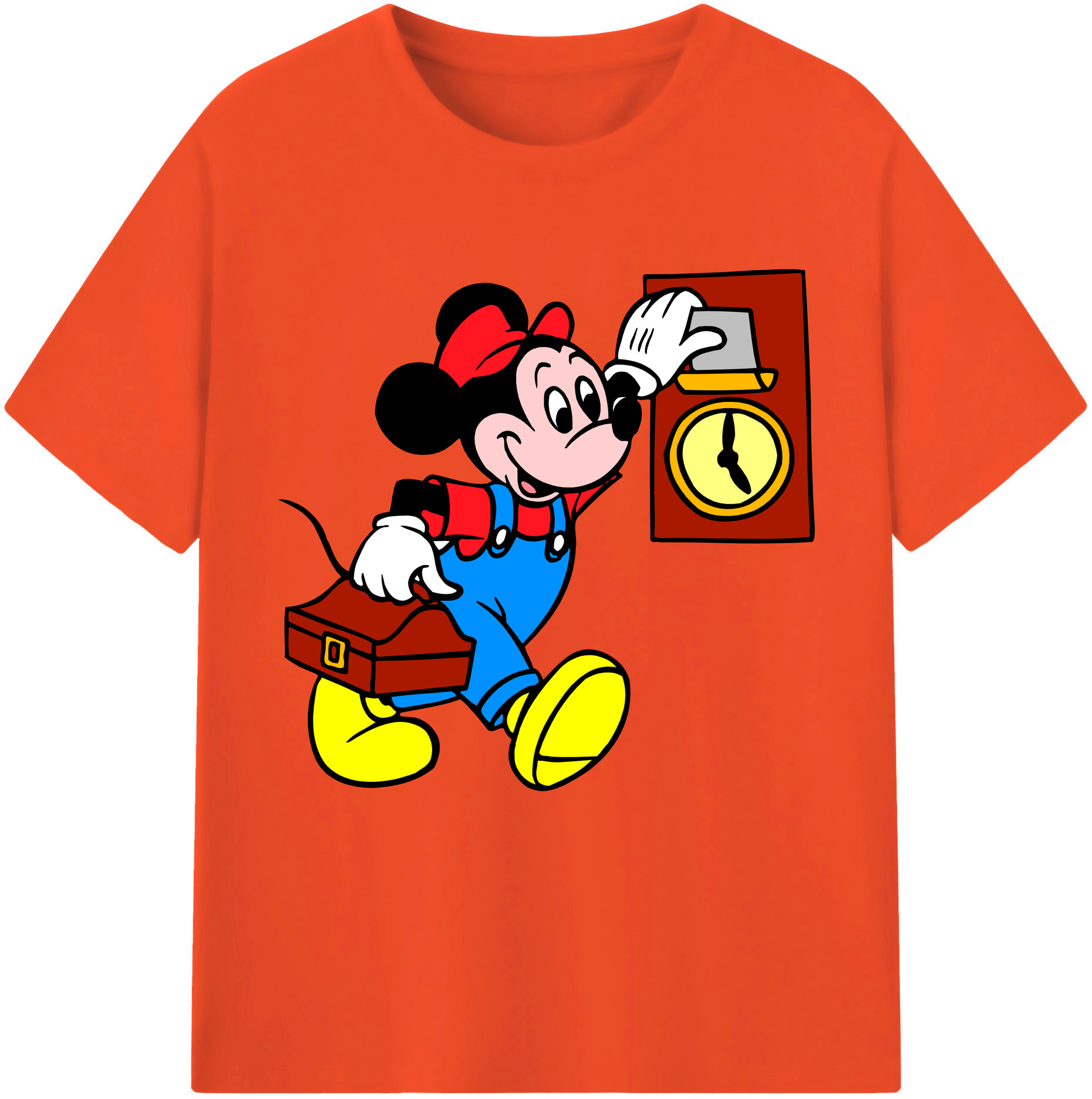 （画像用） ミッキーマウス Mickey Mouse 綿100％半袖Tシャツ（フロントプリント）