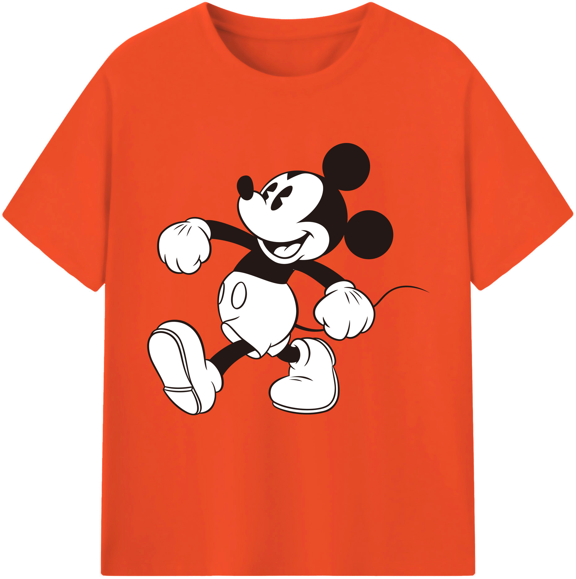 （画像用） ミッキーマウス Mickey Mouse 綿100％半袖Tシャツ（フロントプリント）
