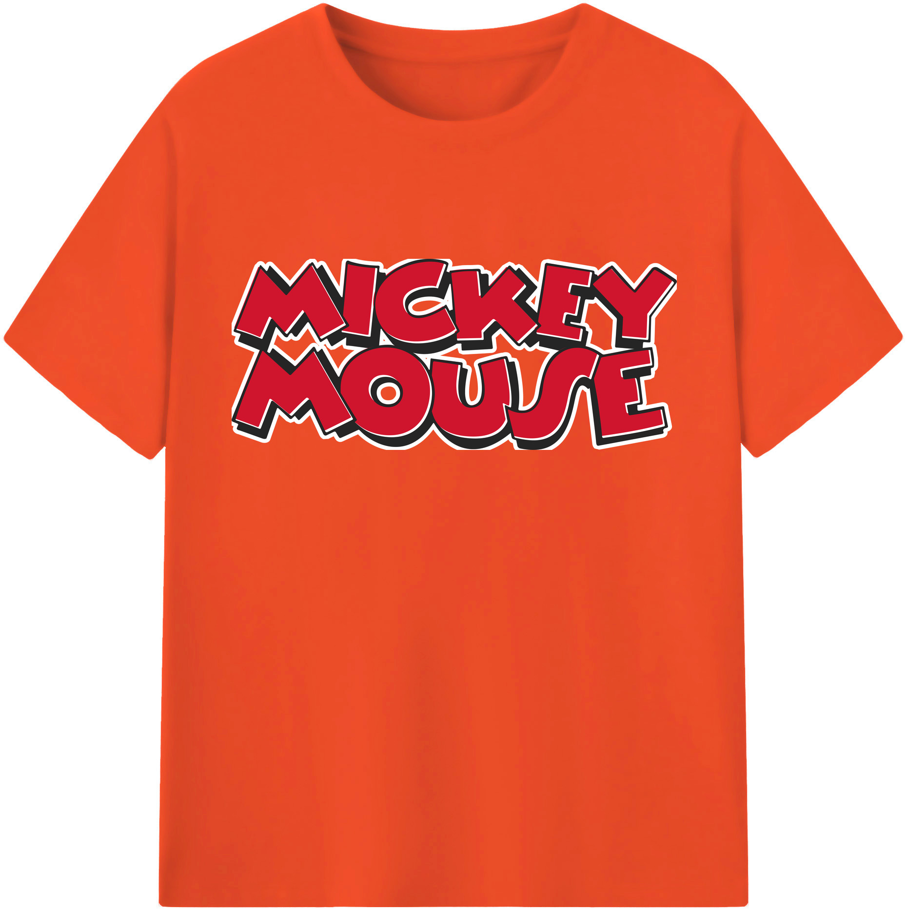 （画像用） ミッキーマウス Mickey Mouse 綿100％半袖Tシャツ（フロントプリント）