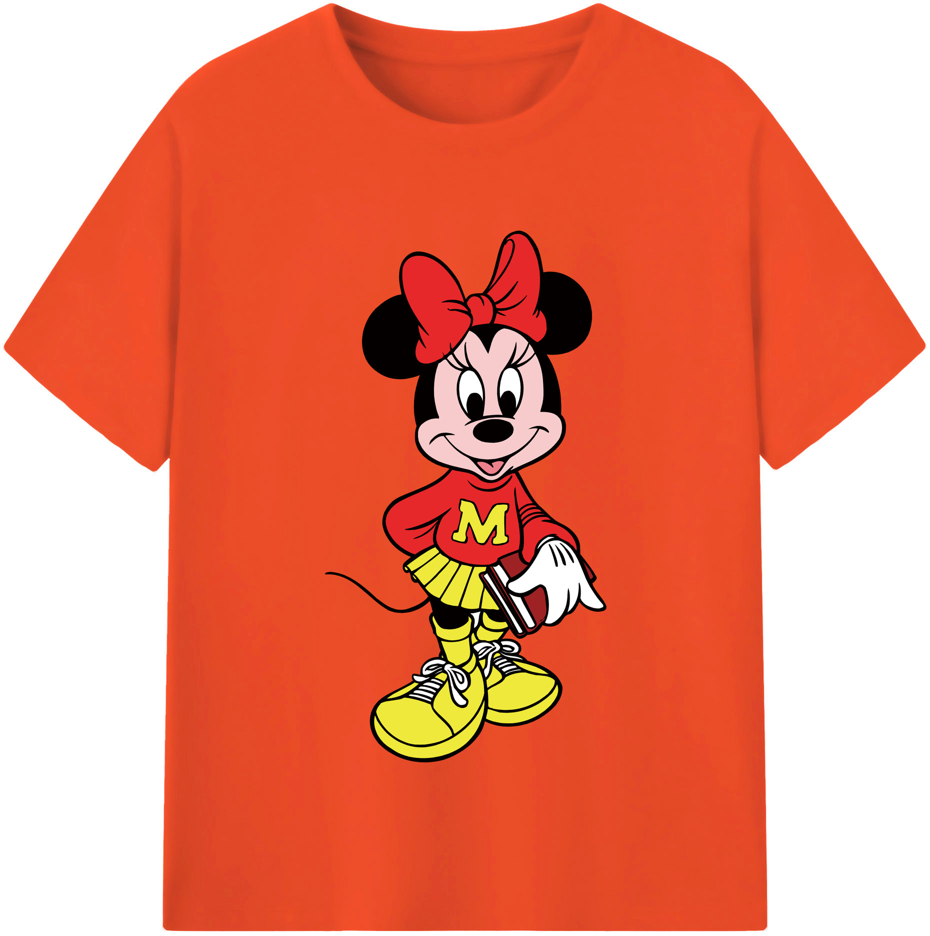 （画像用） ミッキーマウス Mickey Mouse 綿100％半袖Tシャツ（フロントプリント）