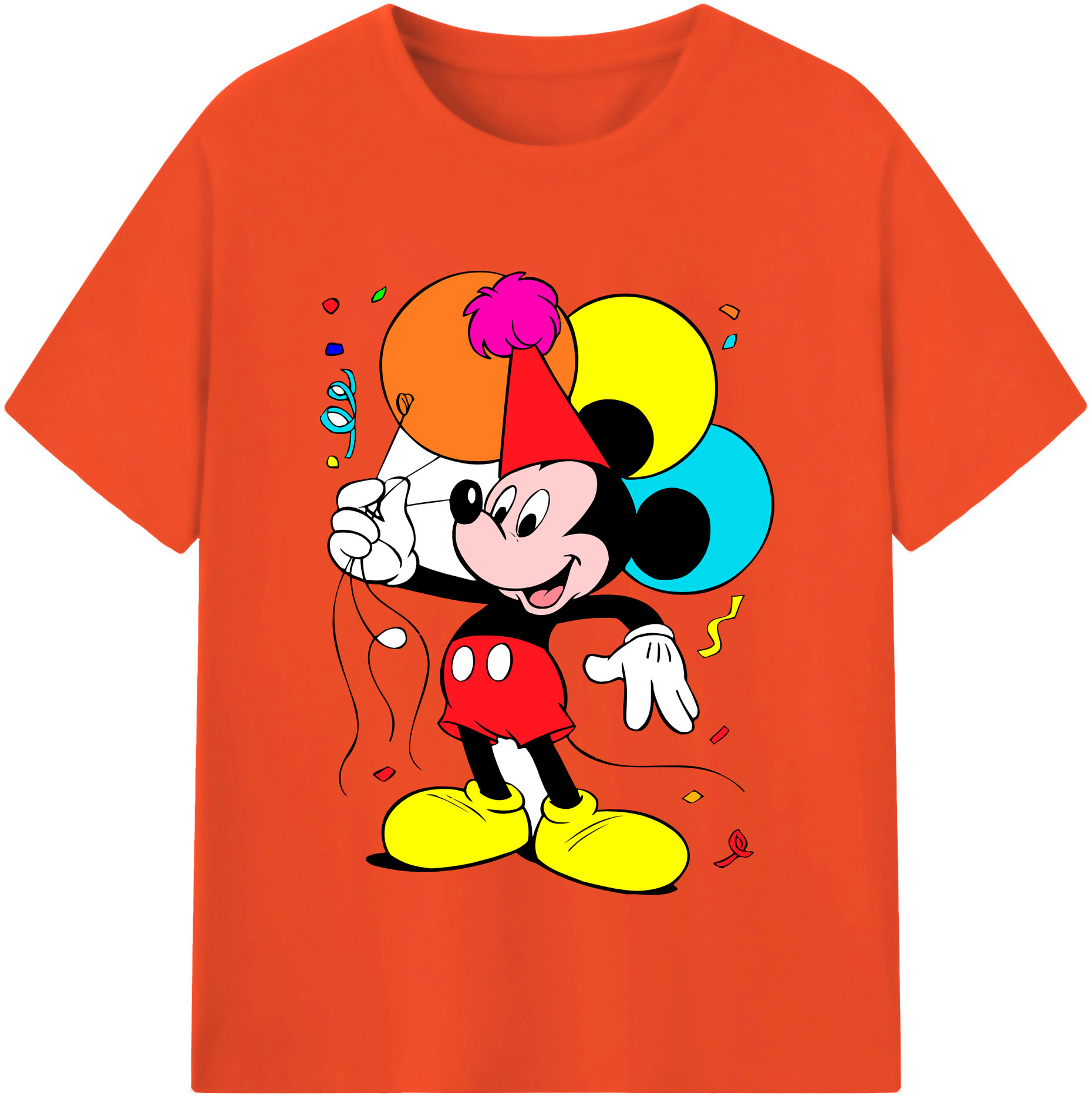 （画像用） ミッキーマウス Mickey Mouse 綿100％半袖Tシャツ（フロントプリント）
