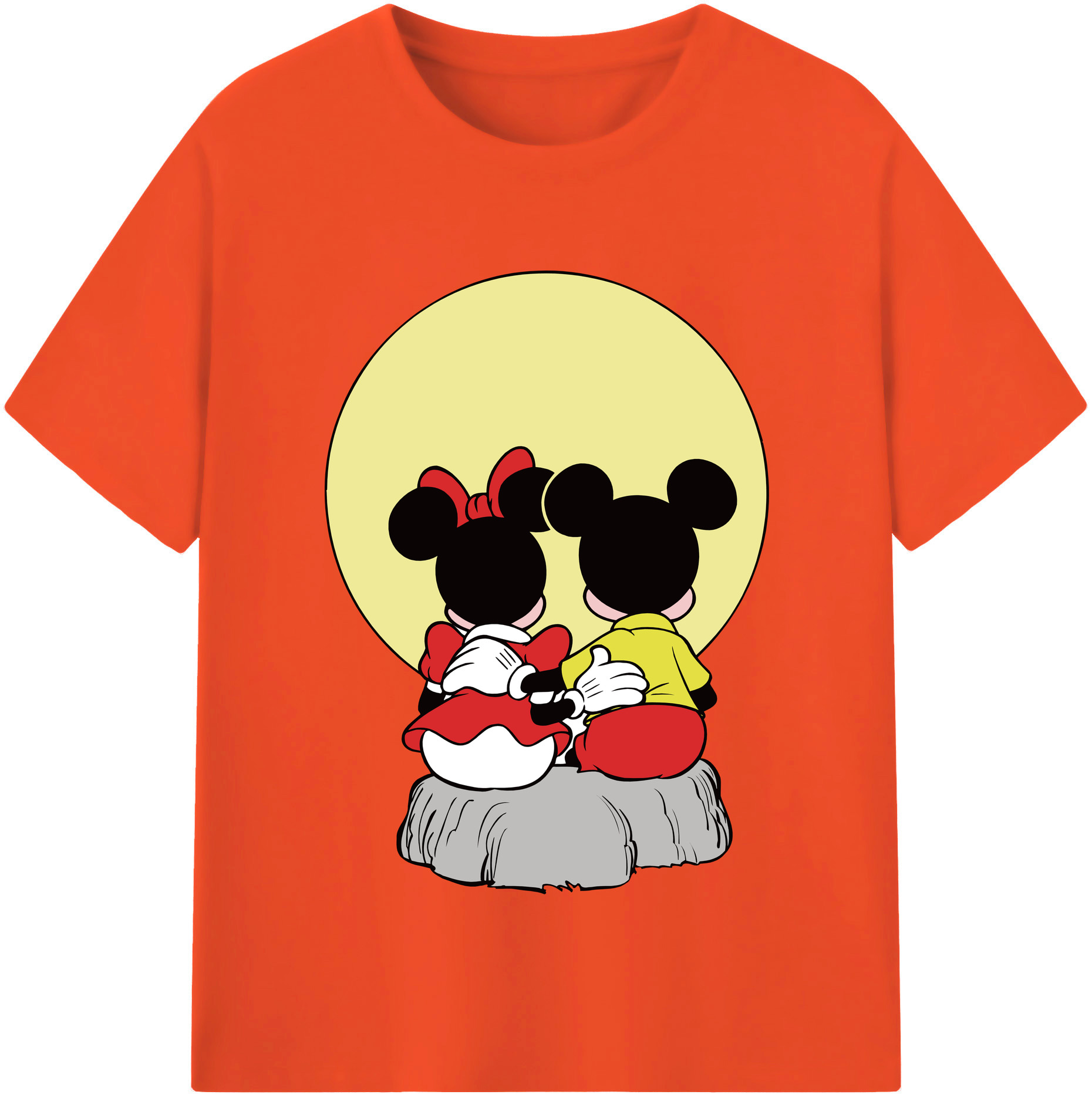 （画像用） ミッキーマウス Mickey Mouse 綿100％半袖Tシャツ（フロントプリント）