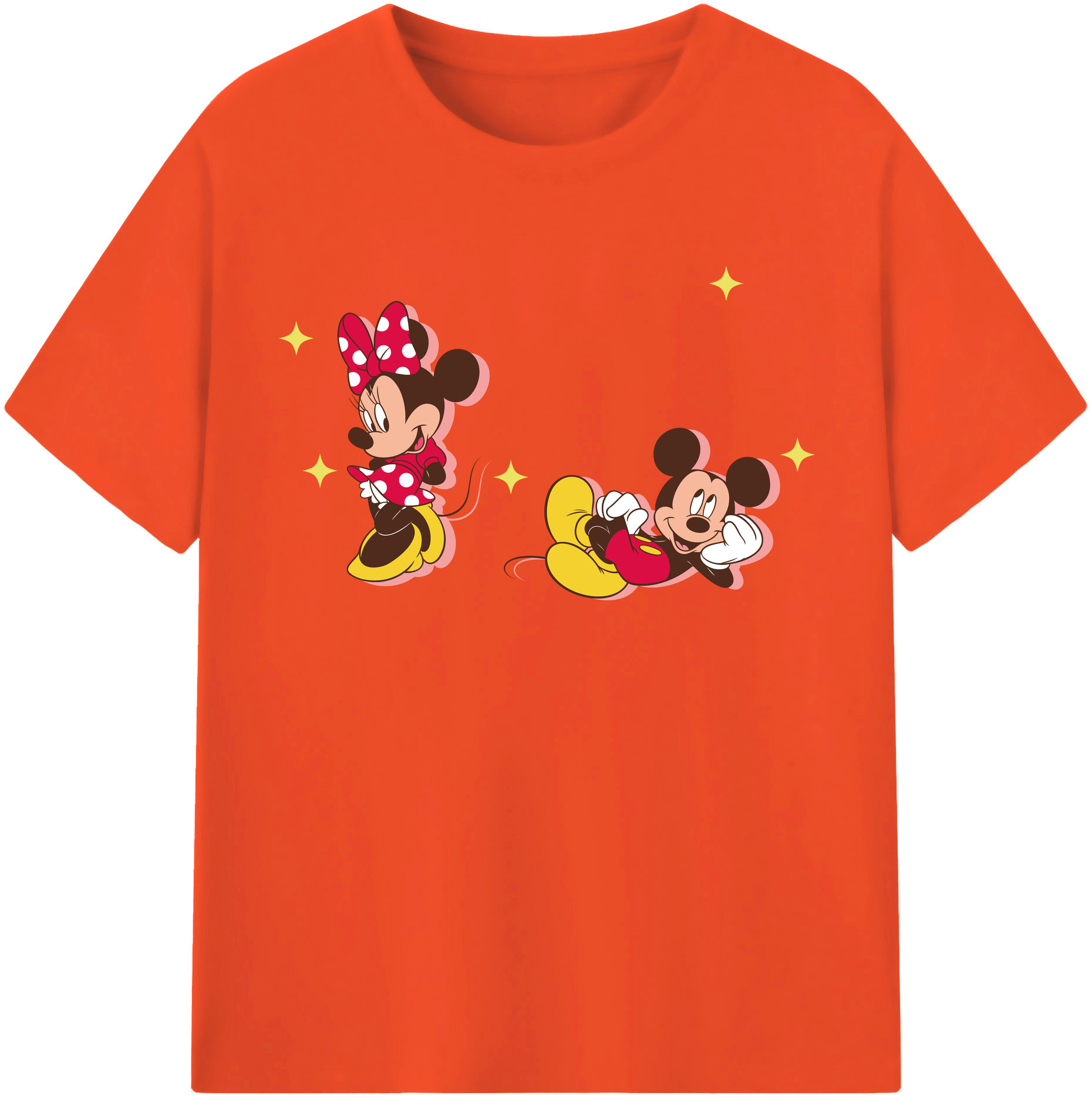 （画像用） ミッキーマウス Mickey Mouse 綿100％半袖Tシャツ（フロントプリント）