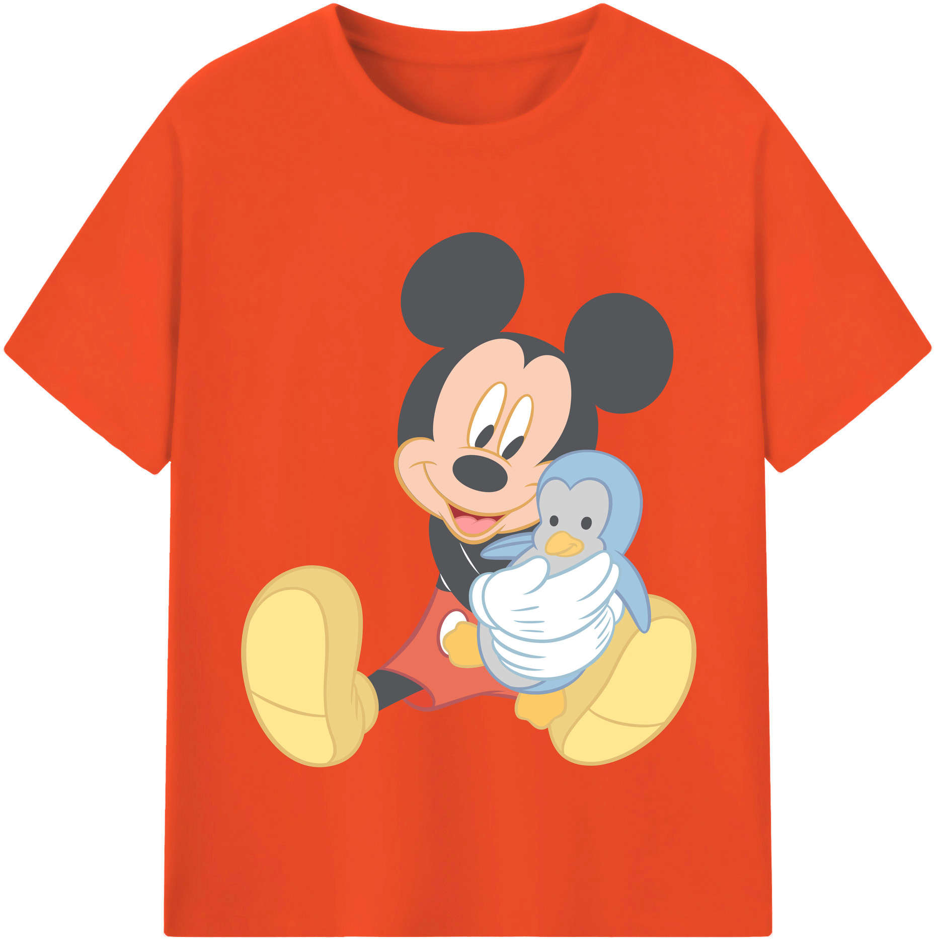 （画像用） ミッキーマウス Mickey Mouse 綿100％半袖Tシャツ（フロントプリント）