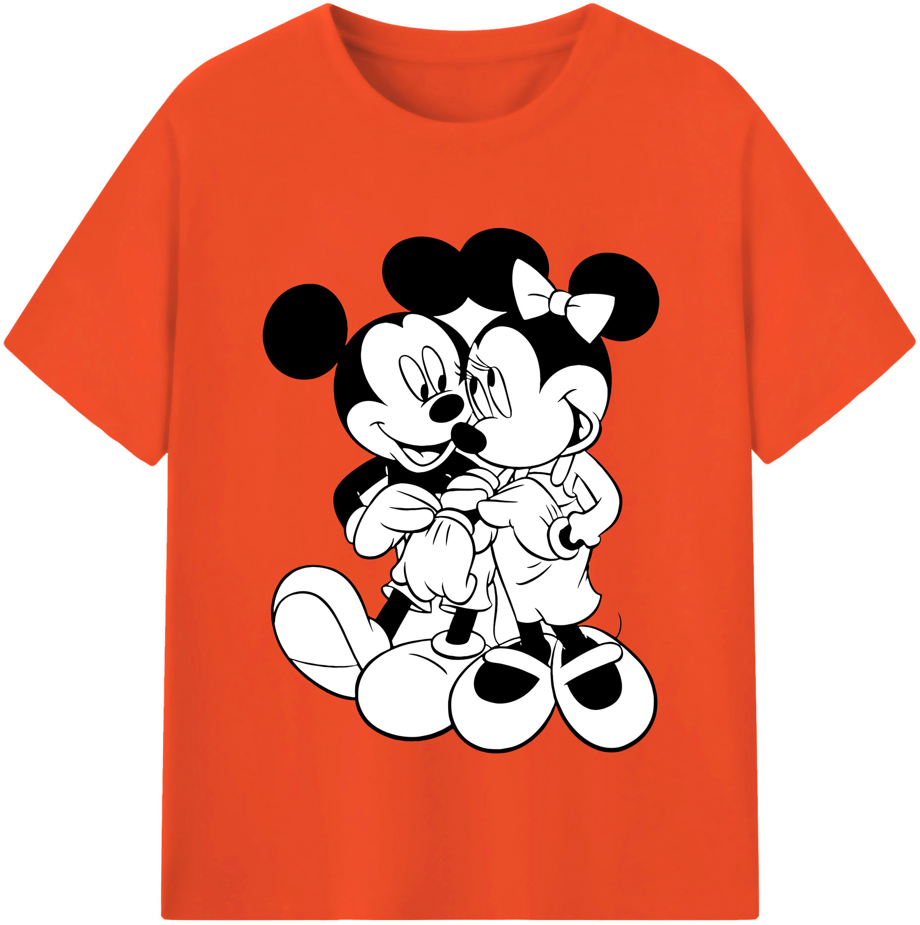 （画像用） ミッキーマウス Mickey Mouse 綿100％半袖Tシャツ（フロントプリント）