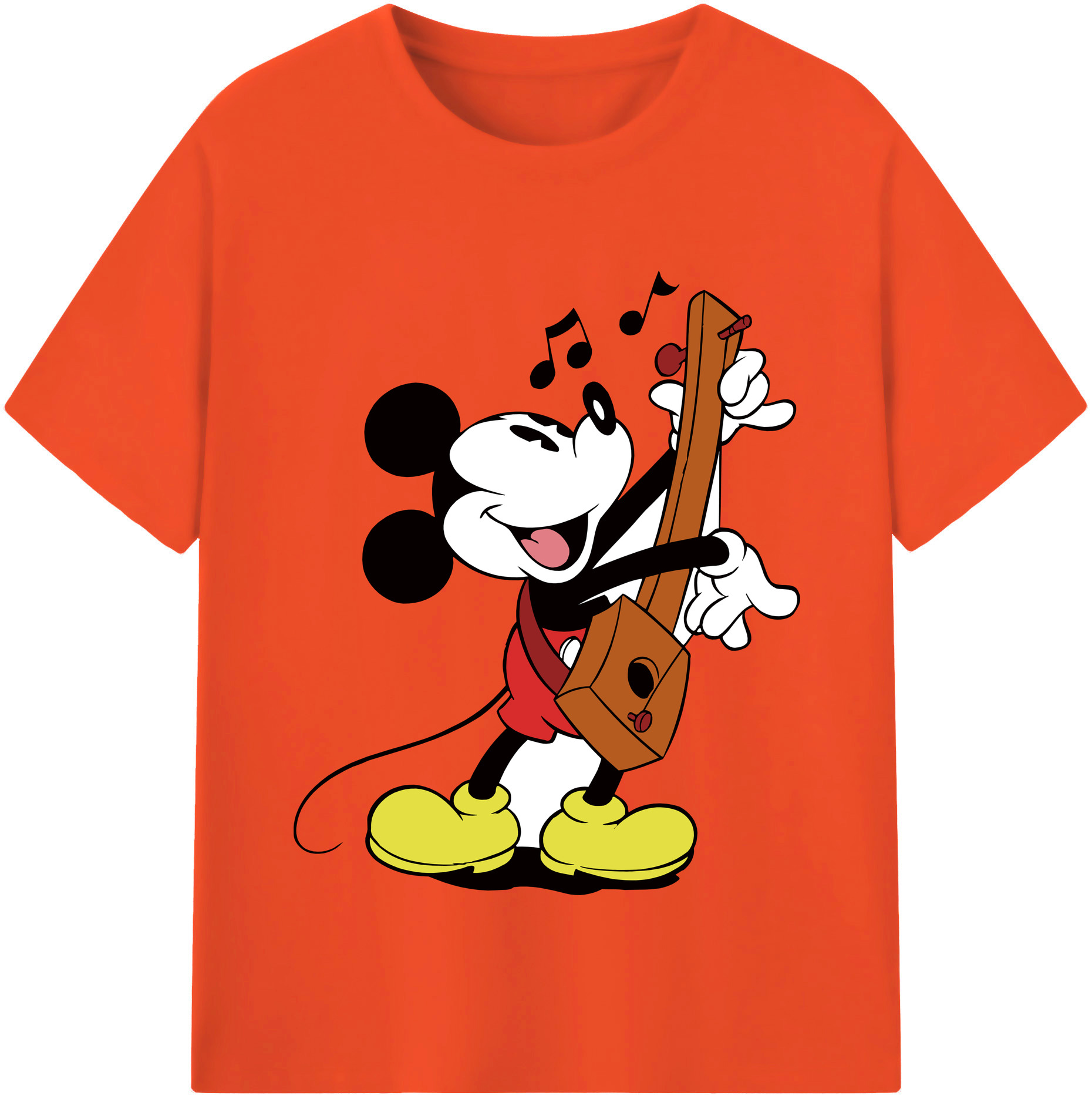 （画像用） ミッキーマウス Mickey Mouse 綿100％半袖Tシャツ（フロントプリント）