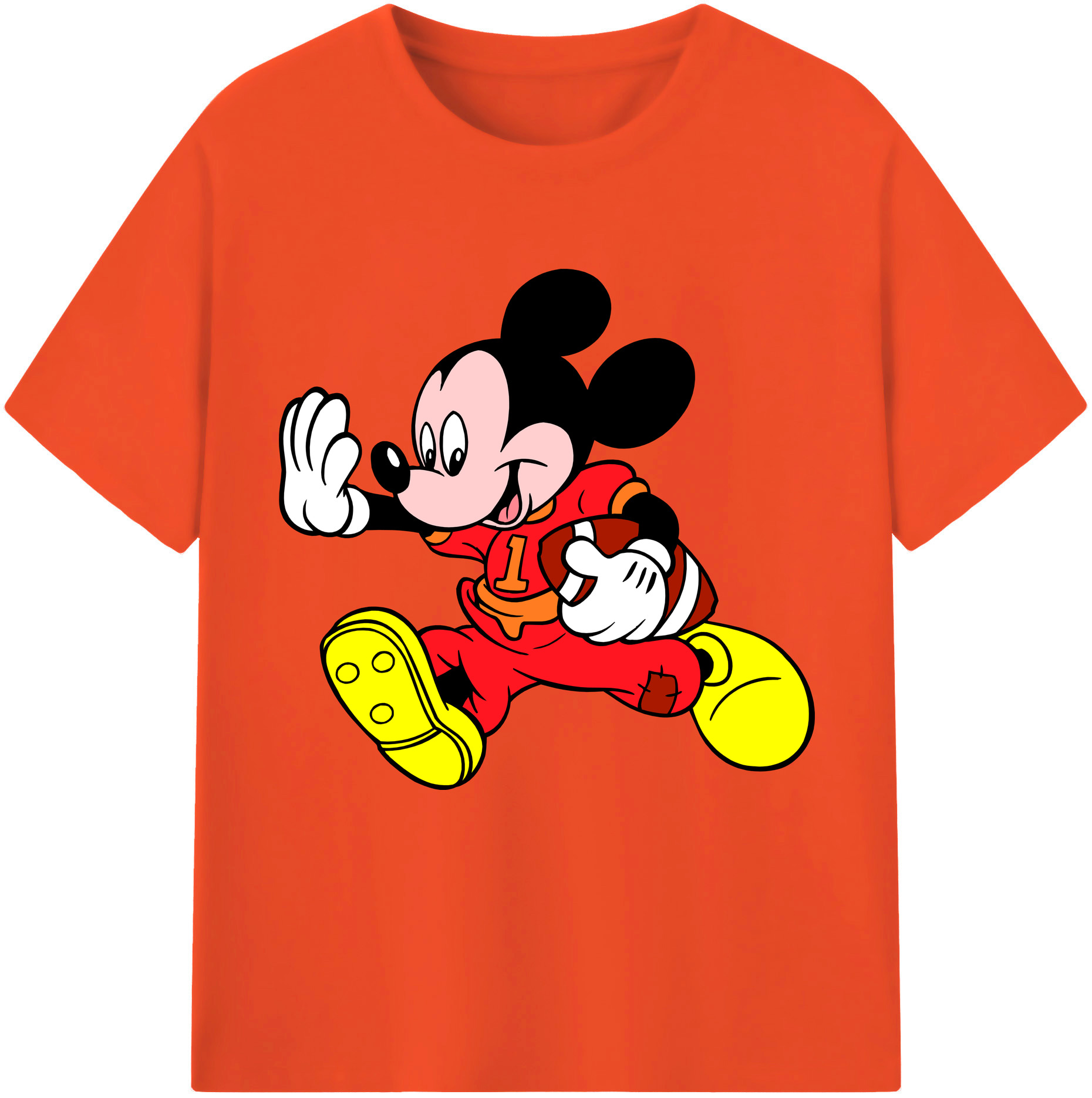 （画像用） ミッキーマウス Mickey Mouse 綿100％半袖Tシャツ（フロントプリント）