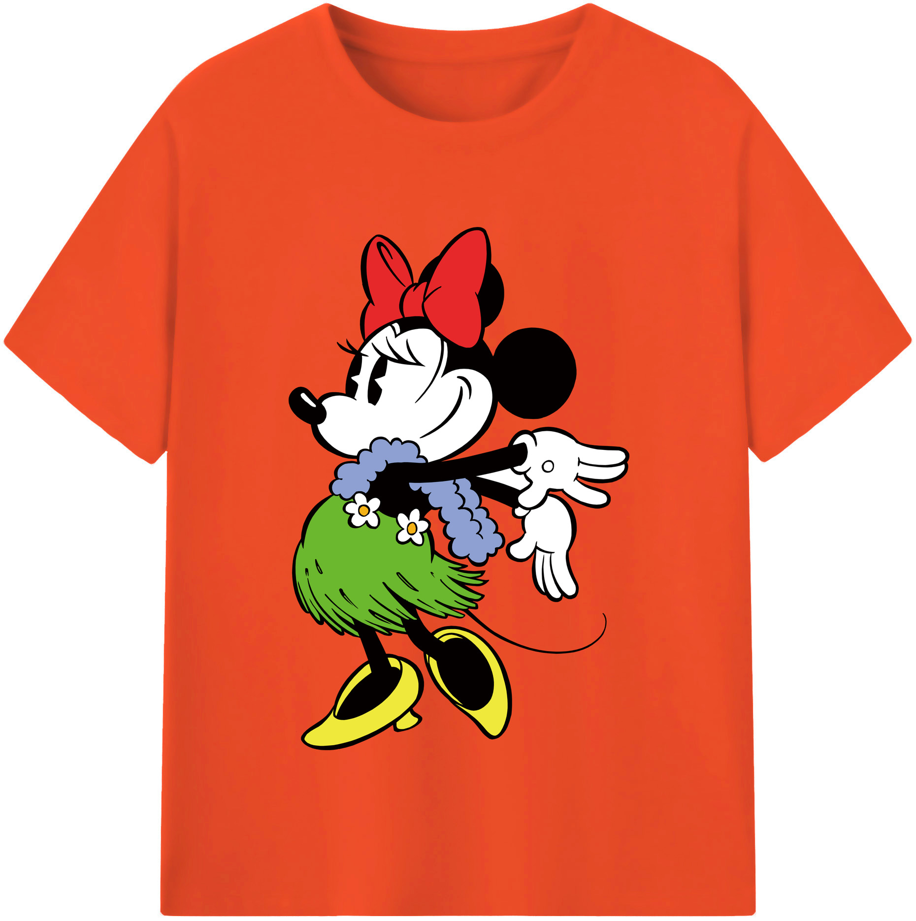（画像用） ミッキーマウス Mickey Mouse 綿100％半袖Tシャツ（フロントプリント）