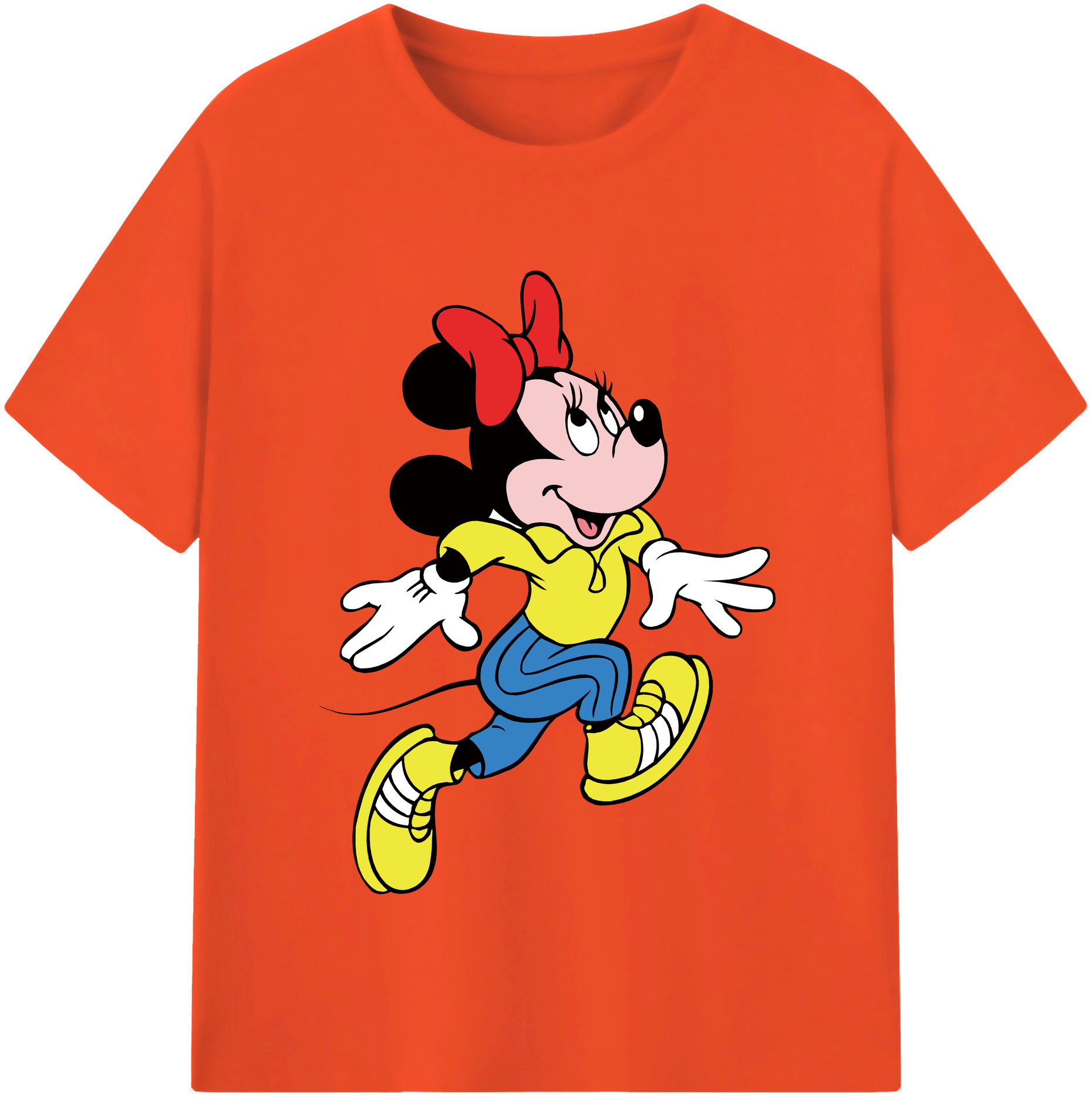 （画像用） ミッキーマウス Mickey Mouse 綿100％半袖Tシャツ（フロントプリント）