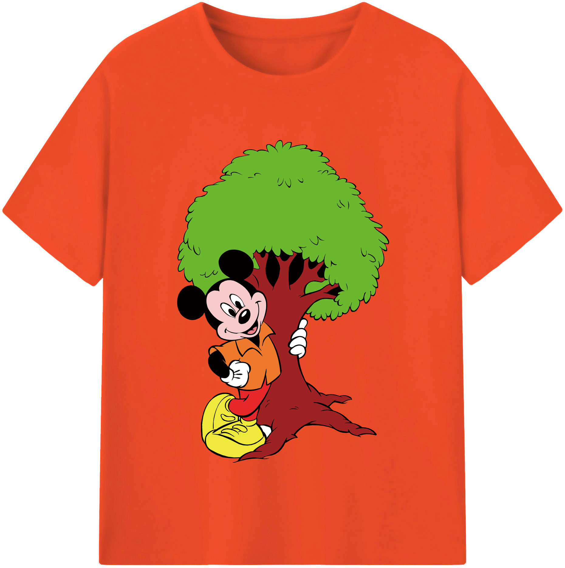 （画像用） ミッキーマウス Mickey Mouse 綿100％半袖Tシャツ（フロントプリント）