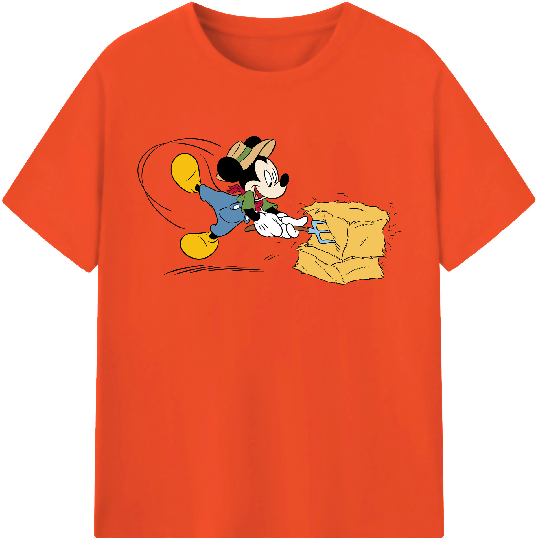 （画像用） ミッキーマウス Mickey Mouse 綿100％半袖Tシャツ（フロントプリント）