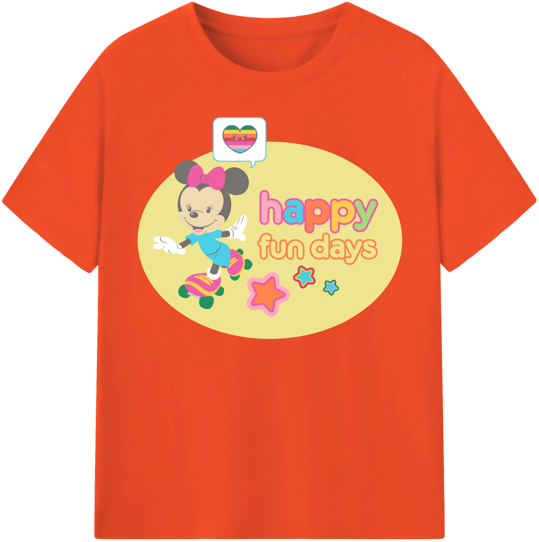 （画像用） ミッキーマウス Mickey Mouse 綿100％半袖Tシャツ（フロントプリント）